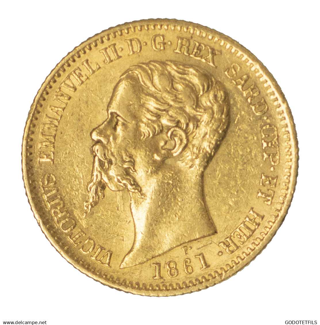 Italie-Royaume De Sardaigne-20 Lire Or Victor-Emmanuel II 1861 Turin - Other & Unclassified