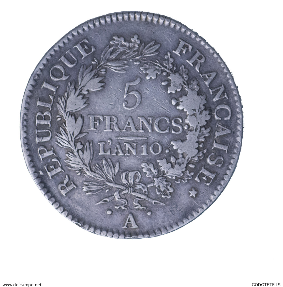 Consulat-Union Et Force 5 Francs An 10 (1801) Paris - 5 Francs
