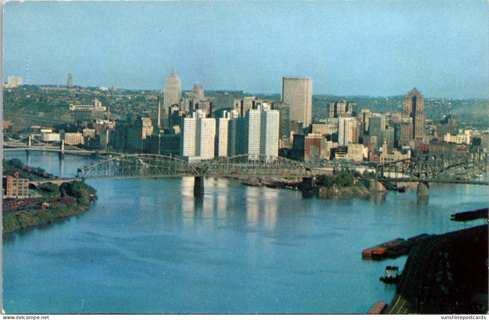 Pennsylvania Pittsburgh Golden Triangle Showing New Gateway Center - Pittsburgh