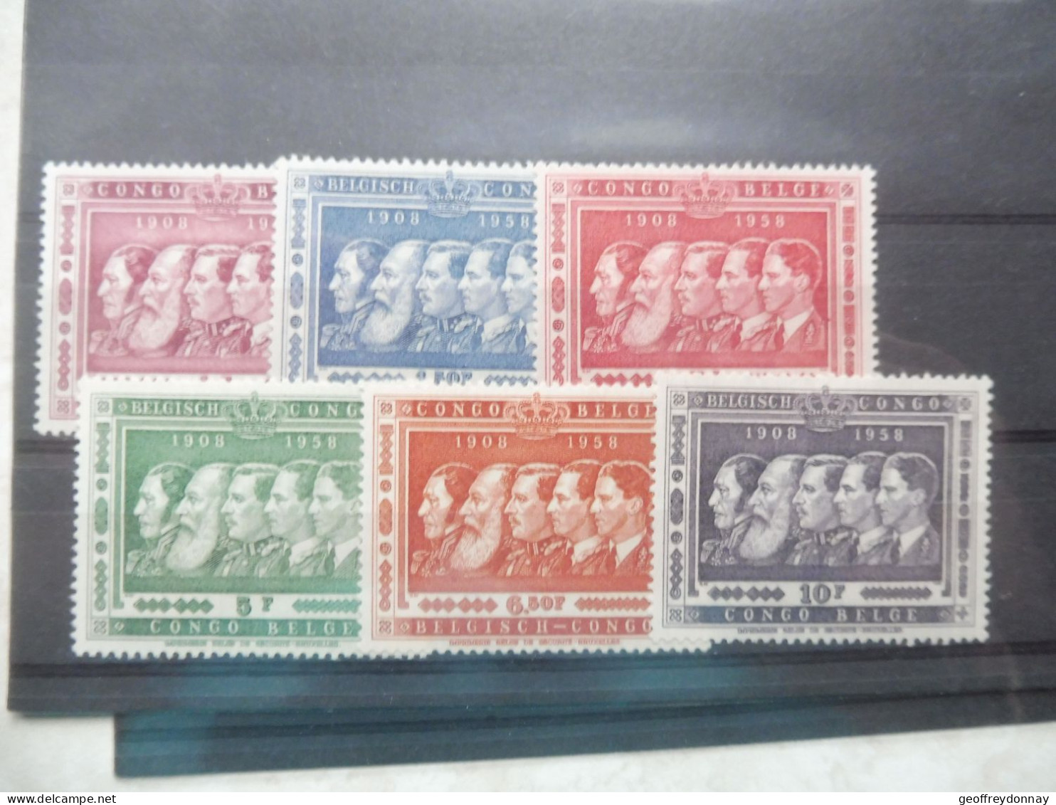 Belgique Belgie Congo Belge 344/349  Mnh Neuf ** 1958 Perfect Parfait Baudouin Boudewijn - Unused Stamps