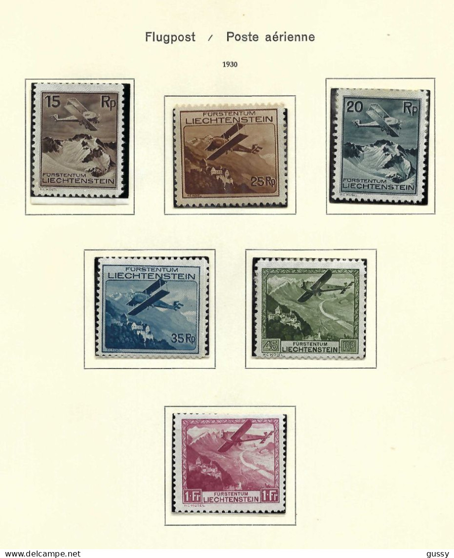 LIECHTENSTEIN P.A. Ca.1930-60: Lot De Neufs(*) 4 Scans, Tout Petit Prix, Forte Cote - Air Post