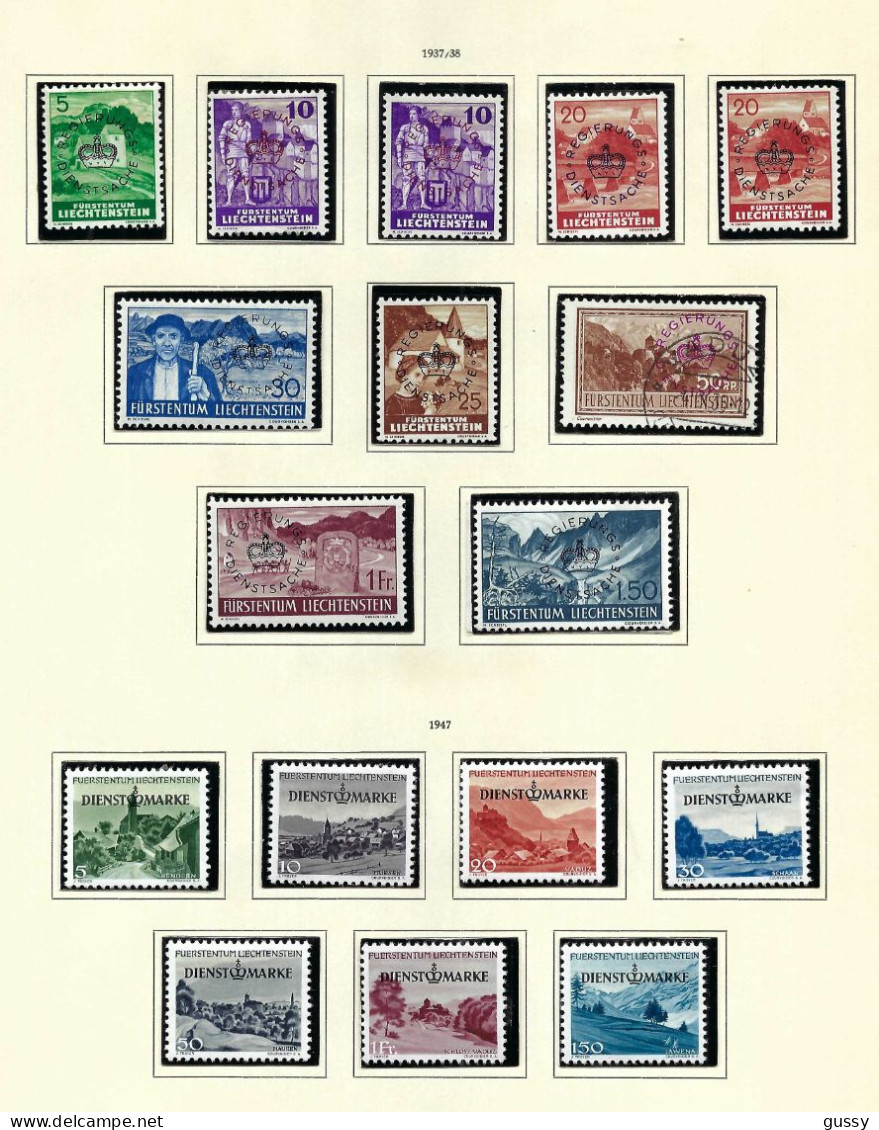 LIECHTENSTEIN Service Ca.1934-69: Lot De Neufs(*), 5 Scans Tout Petit Prix, Forte Cote - Dienstmarken