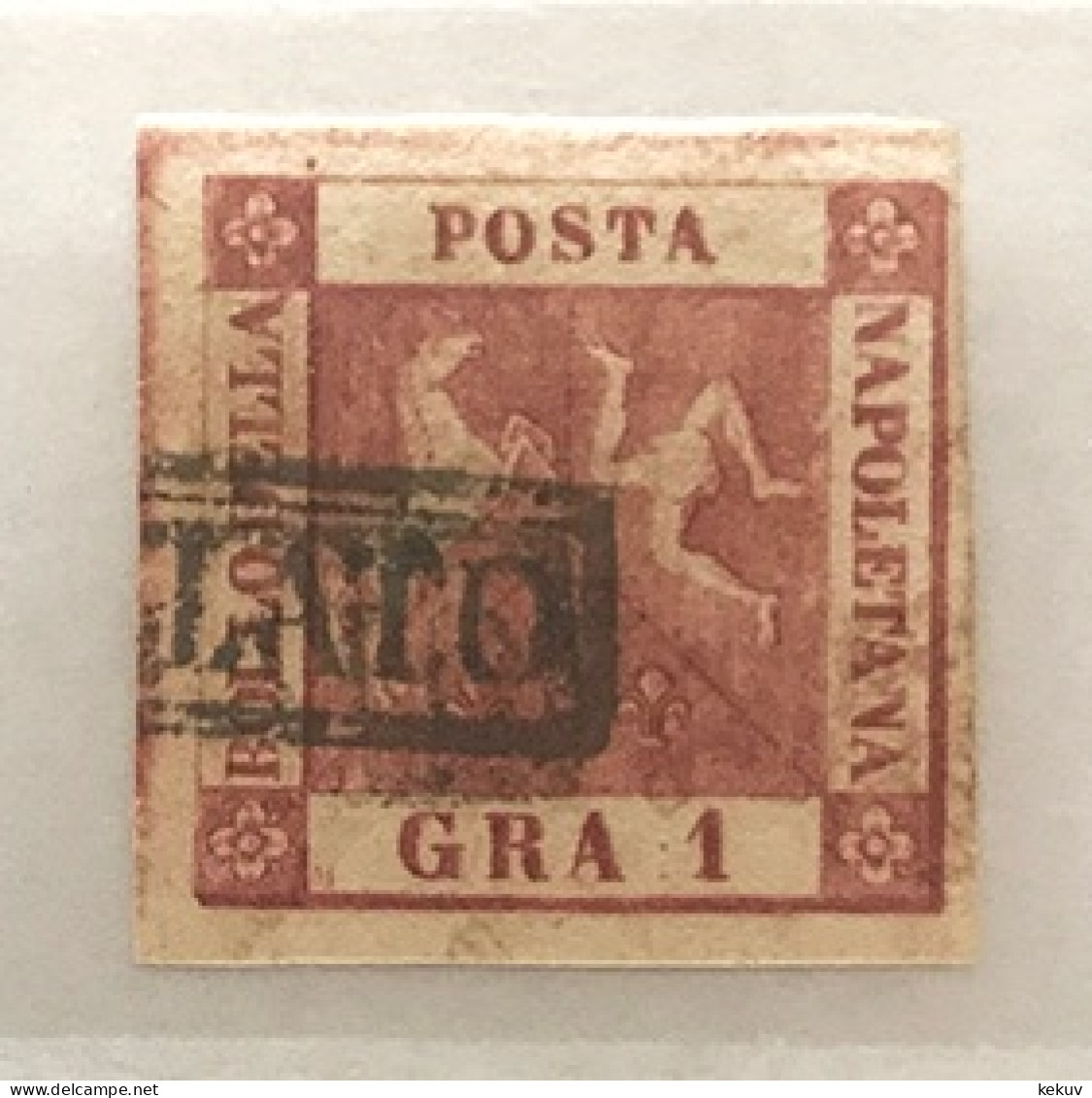 Nápoli 1858 - Sanssone  N° 2 Y 3 - 1 G. Y 2 G. -  N° 3 Con Frammento - Usato - Esemplare Di Alta Qualità. - Napoli