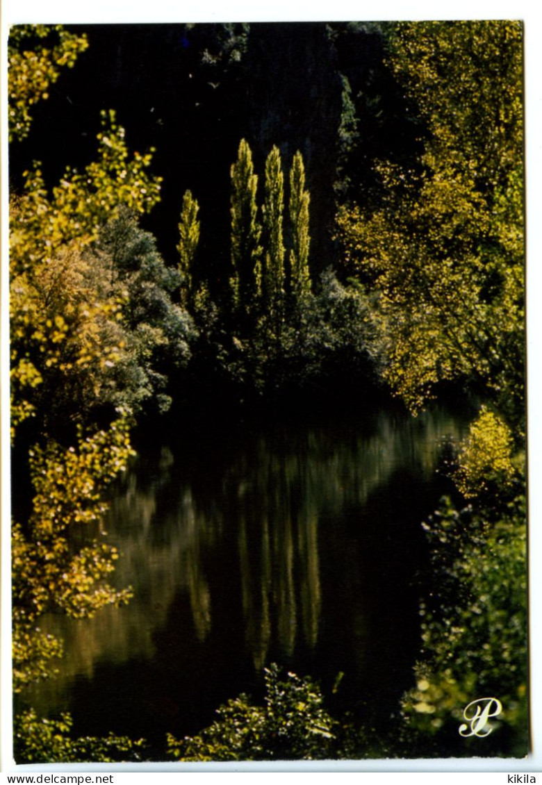 CPSM / CPM 10.5 X 15 Prestige GORGES DU TARN Arbres En Fleurs Au Bord De L'eau Photo J.-D. Sudres - Languedoc-Roussillon