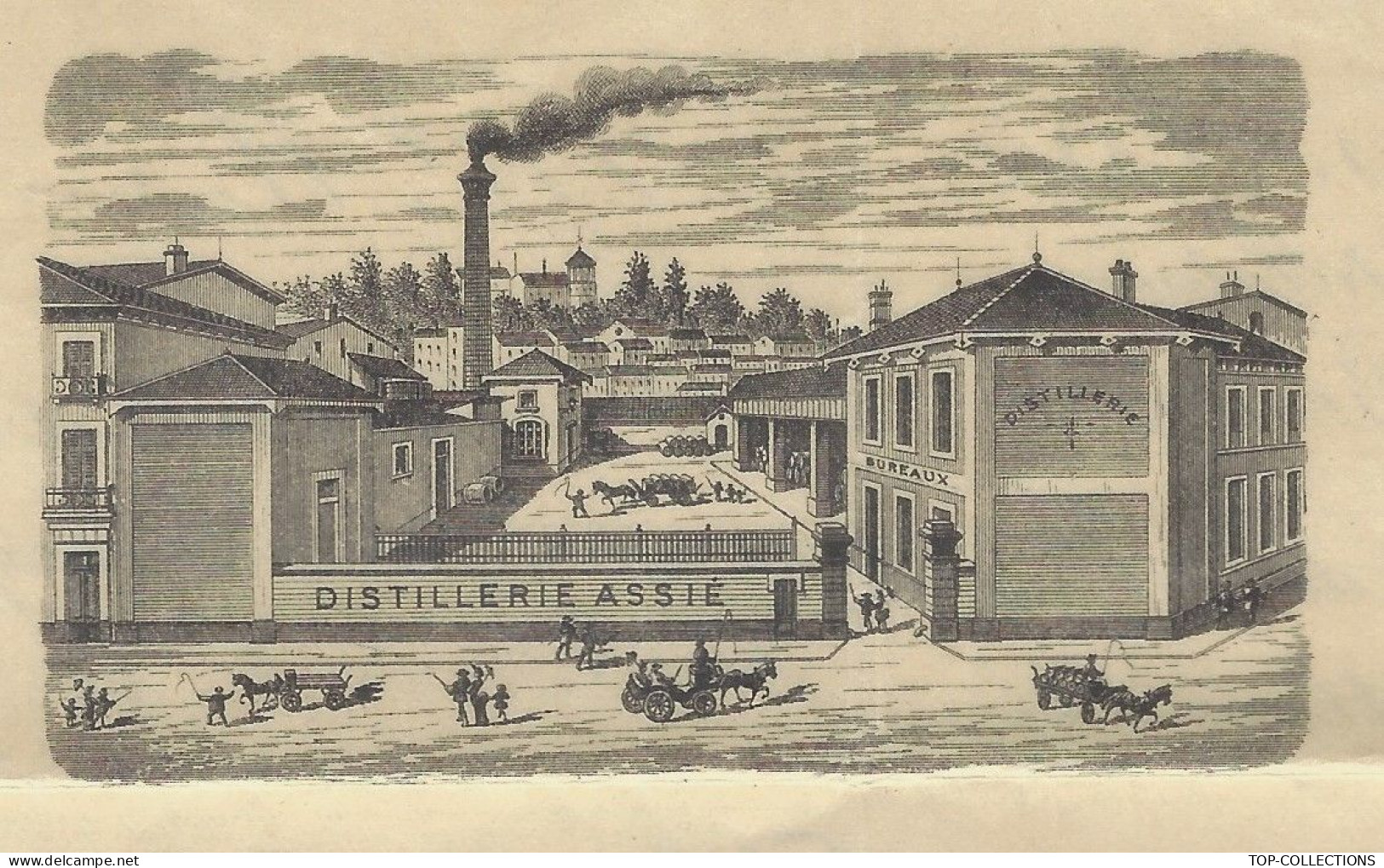 1890 SUPERBE ENTETE Jules Assié Distillerie Beziers  Hérault  Pour Crouveriez Nancy V.COTATION  ET HISTORIQUE - 1800 – 1899