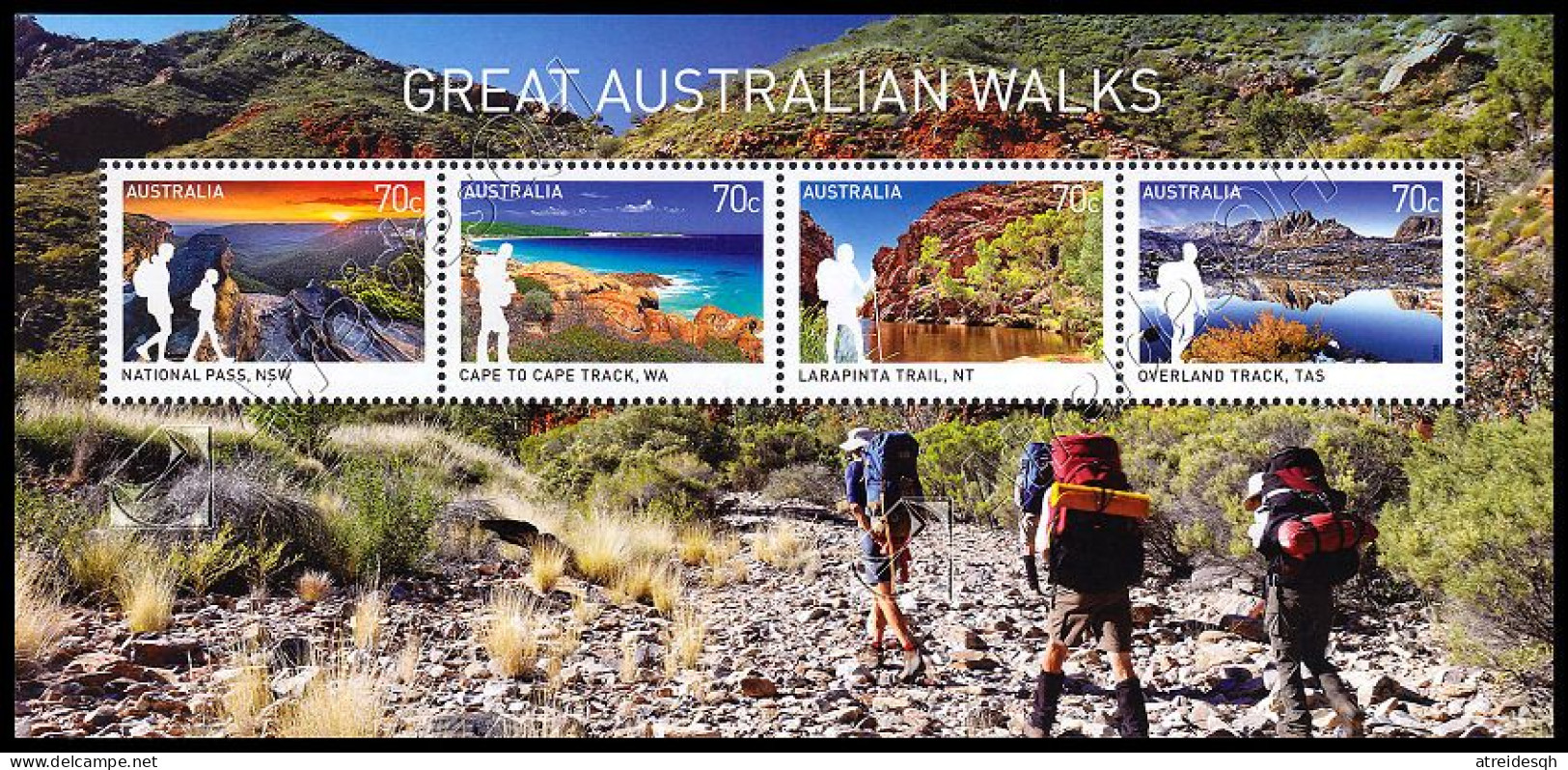 [Q] Australia 2015: Foglietto Grandi Sentieri / Great Australian Walks S/S ** - Blocks & Sheetlets