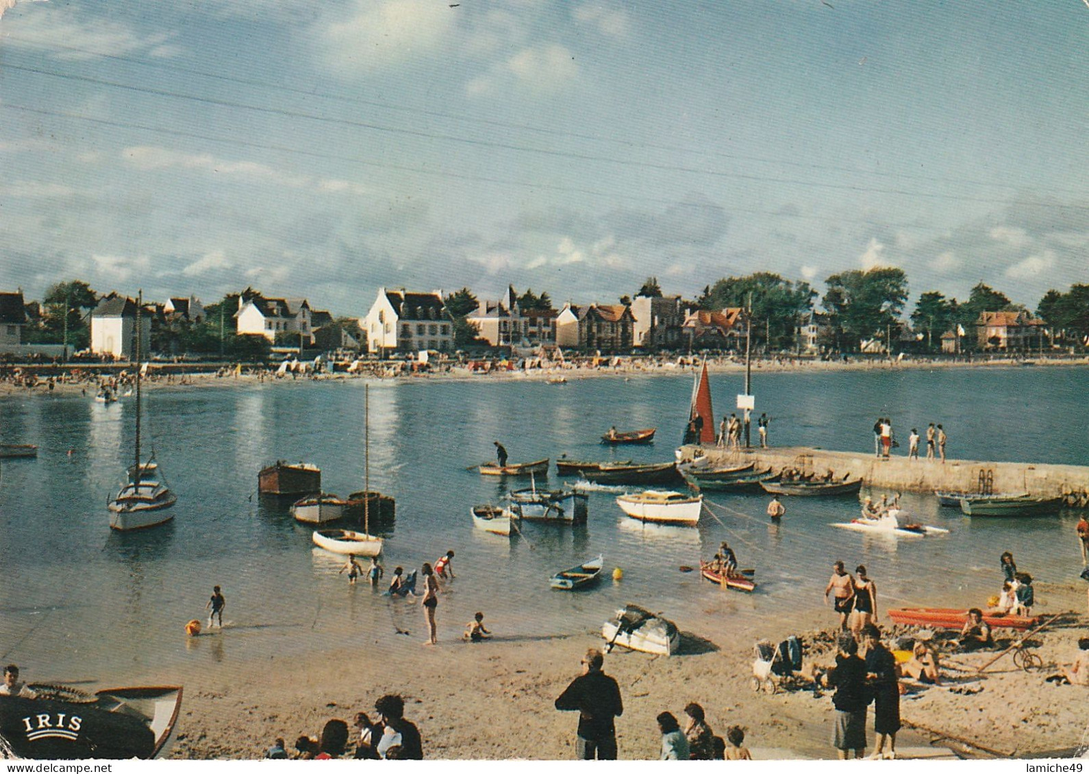 CPSM LARMOR Plage Le Port ( Quai Barque Voilier Canoë …) - Larmor-Plage