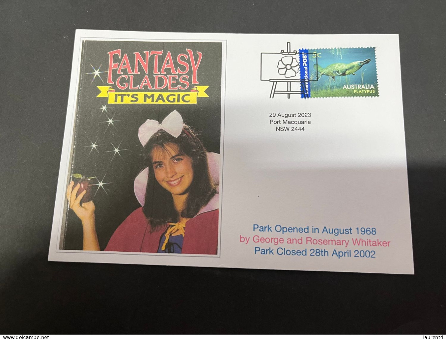 2-9-2023 (4 T 2) Australia - 2023 - Snow White - Fantasy Glades - Snow White - With Platypus Stamp (2 Covers) - Briefe U. Dokumente