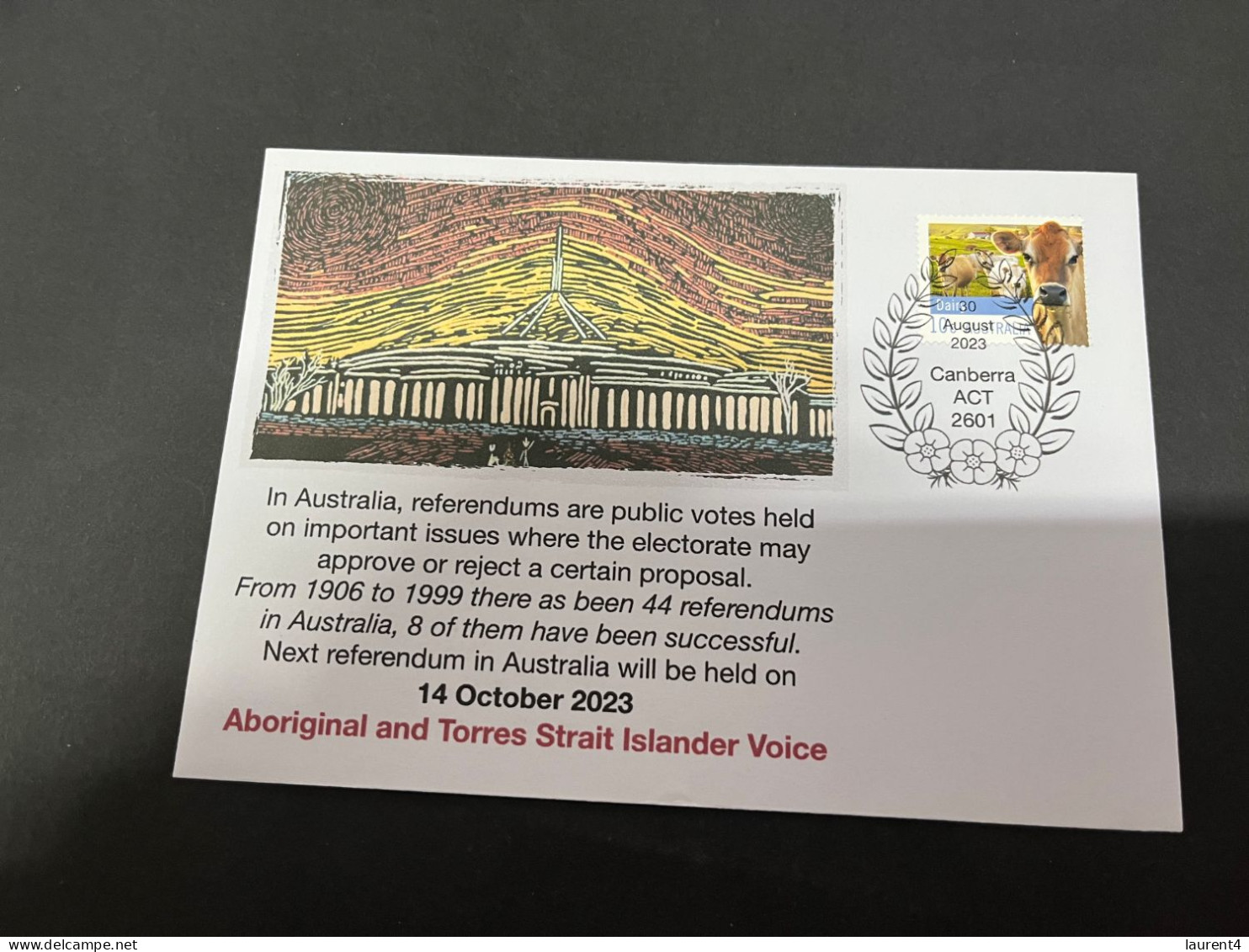 2-9-2023 (4 T 2) Australia Referendum To Be Held 14-102-2023 - Aborignal & Torres Strait Islander Voice - Cartas & Documentos