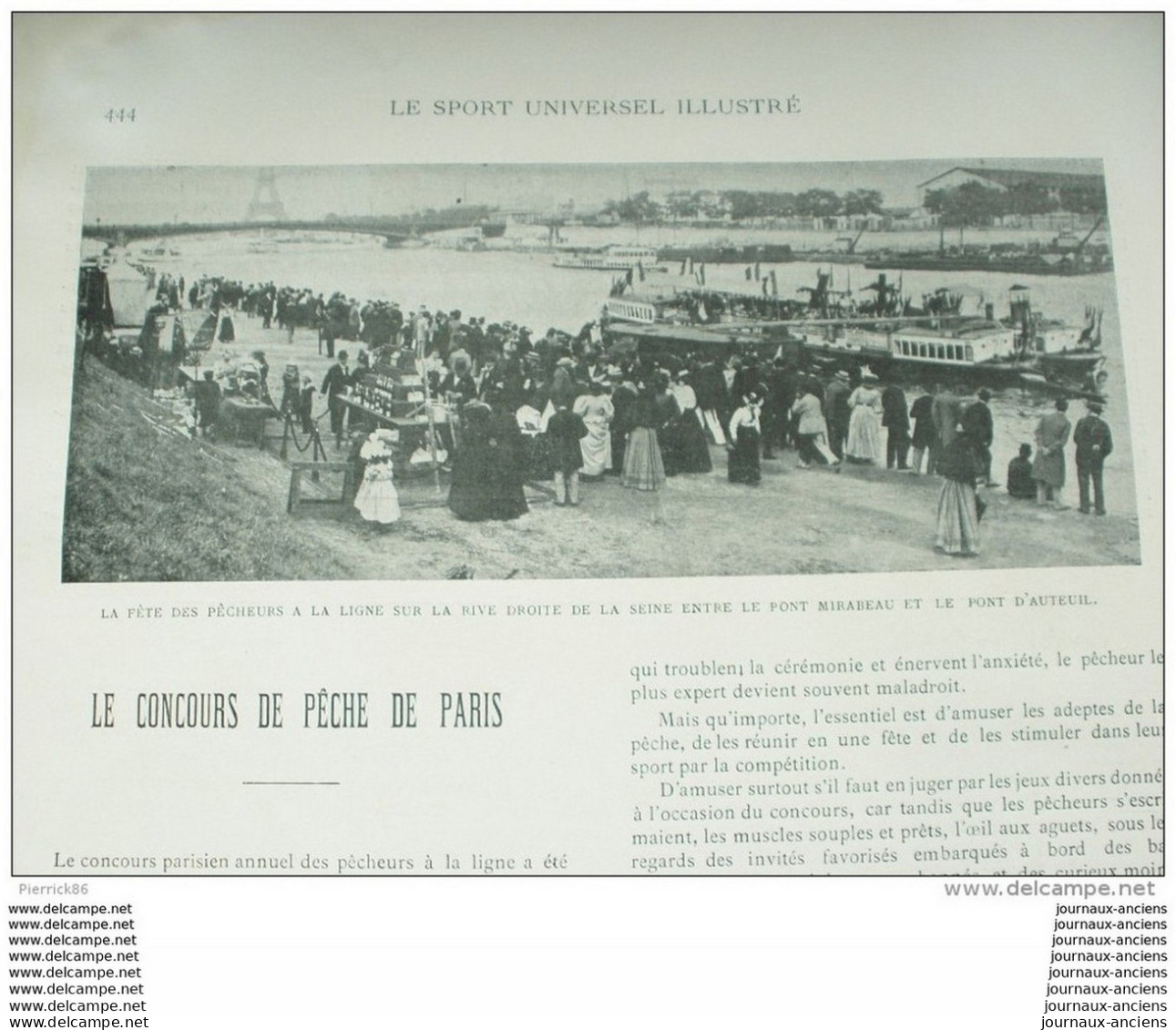 1899 EXPOSITION CANINE D'AMIENS - SALON DE L'AUTO - CONCOURS DE PECHE - ESCRIME LES DUELS DE PINI