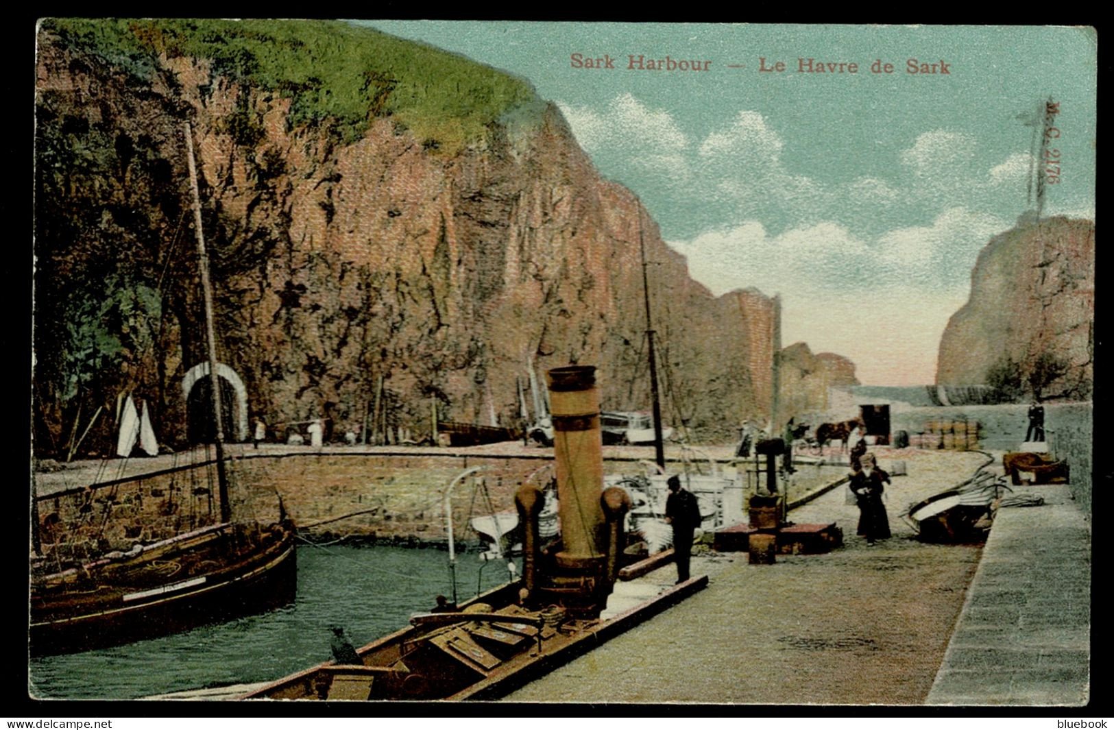 Ref 1632 - Early Peacock Postcard - Le Havre De Sark - Sark Harbour - Channel Islands - Sark