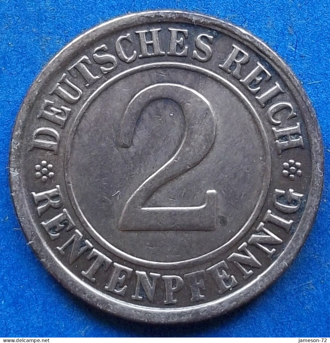 GERMANY - 2 Rentenpfennig 1923 J KM# 31 Weimar Republic Rentenmark Coinage (1923-1929) - Edelweiss Coins - 2 Rentenpfennig & 2 Reichspfennig