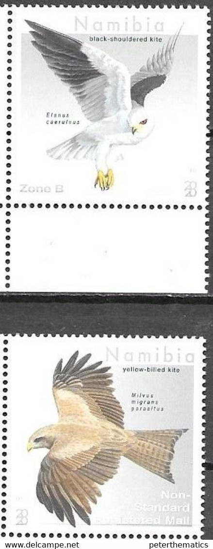 NAMIBIA, 2020, MNH, BIRDS, BIRDS OF PREY, KITES, 2v - Aigles & Rapaces Diurnes