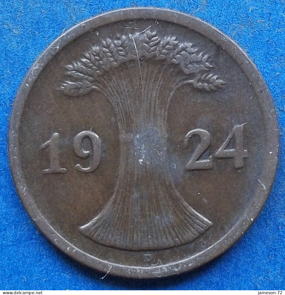 GERMANY - 2 Rentenpfennig 1924 D KM# 31 Weimar Republic Rentenmark Coinage (1923-1929) - Edelweiss Coins - 2 Rentenpfennig & 2 Reichspfennig