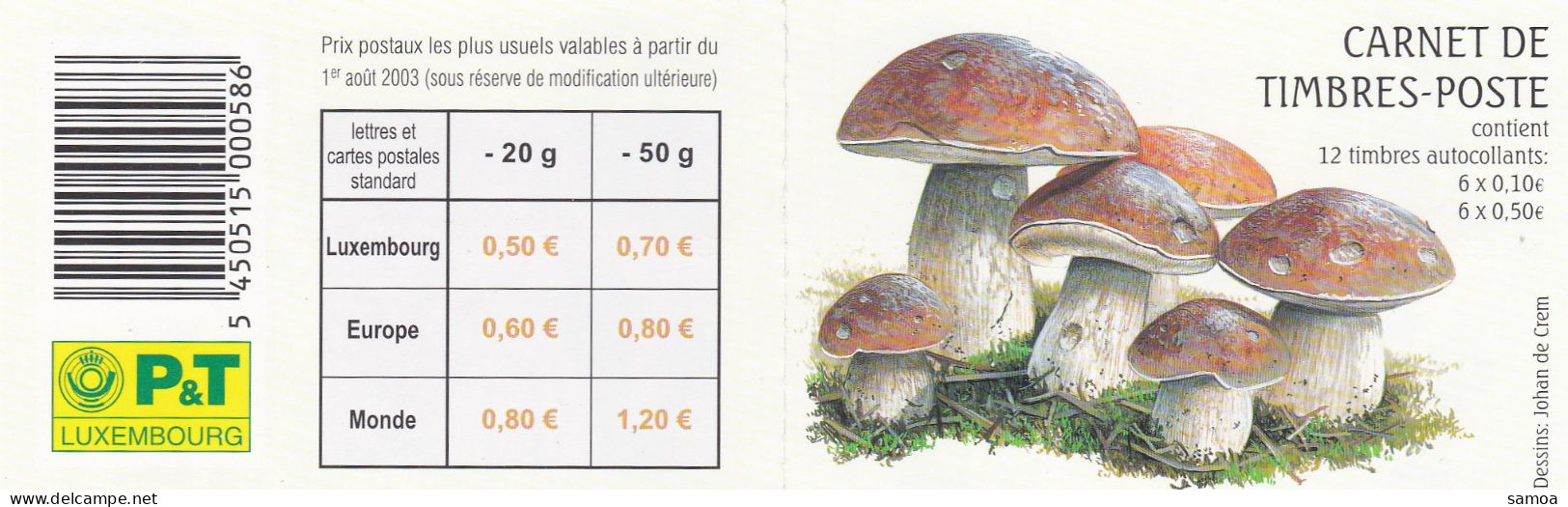 Luxembourg 2004 C 1576 (1576-81) ** Champignons - Markenheftchen