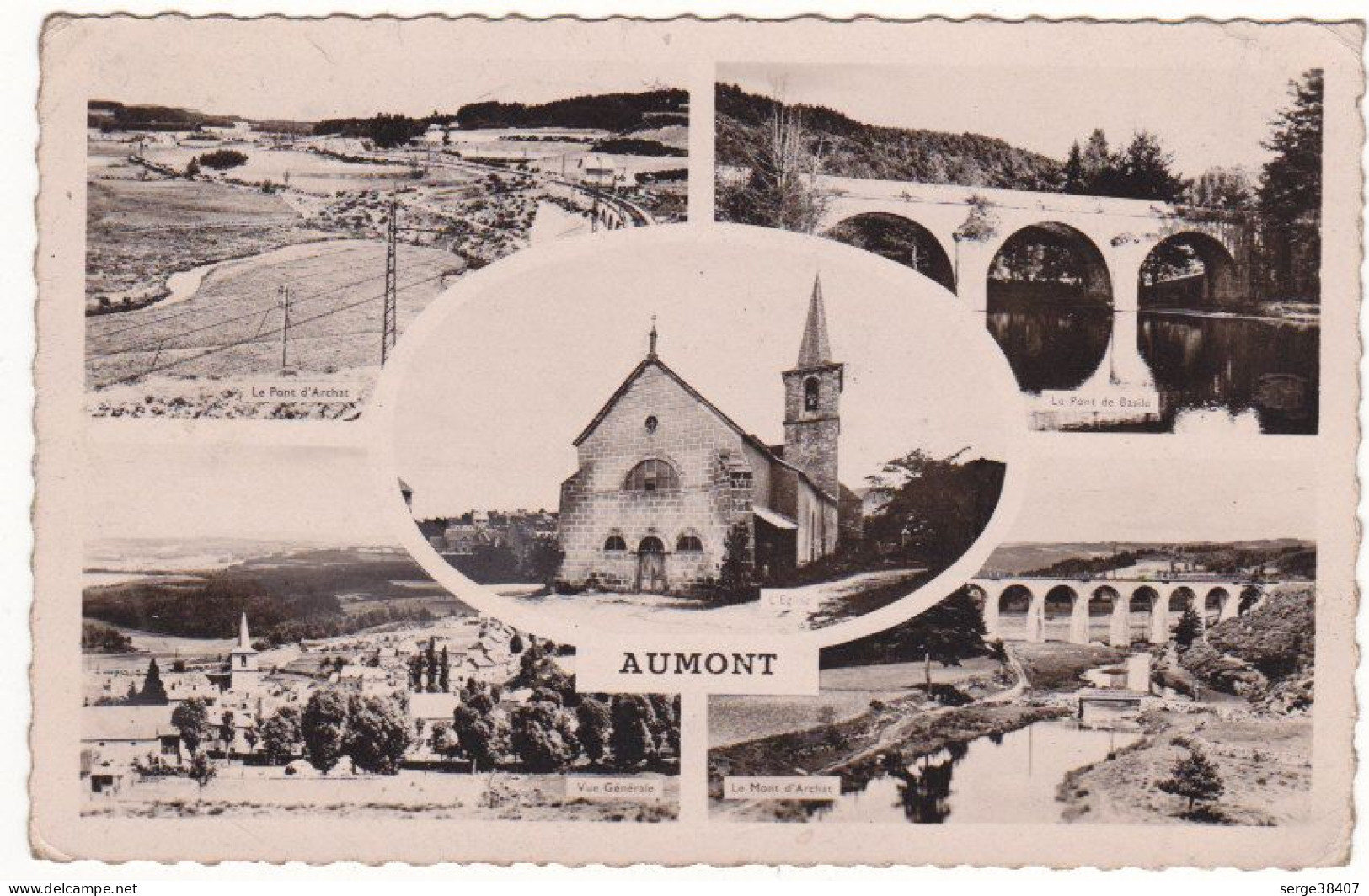 Aumont - 1954 - Ponts D'Archat Et De Basile # 1-14/6 - Aumont Aubrac
