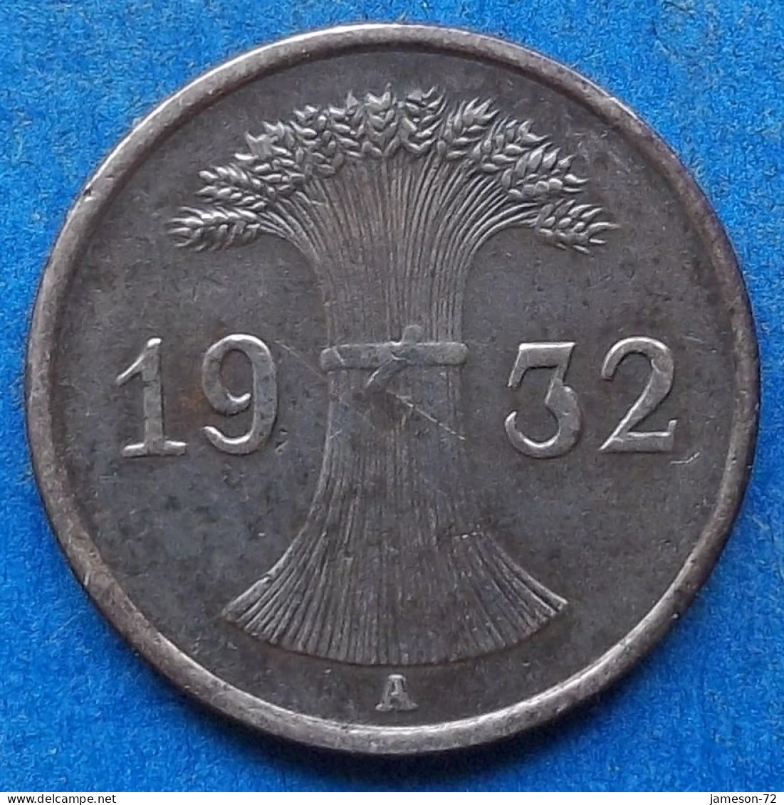 GERMANY - 1 Reichspfennig 1932 A KM# 37 Weimar Republic Reichsmark Coinage (1924-1938) - Edelweiss Coins - 1 Renten- & 1 Reichspfennig