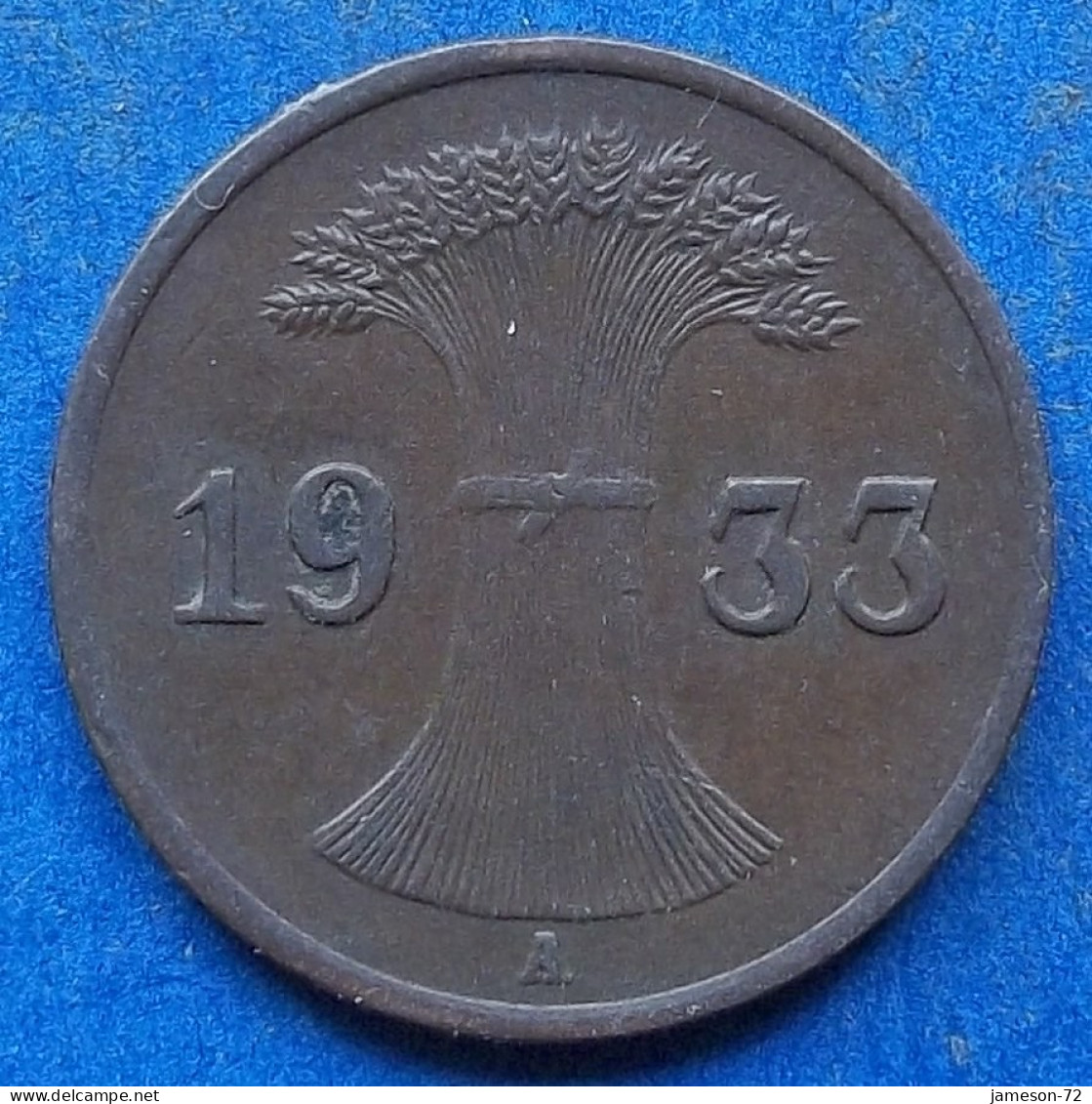 GERMANY - 1 Reichspfennig 1933 A KM# 37 Weimar Republic Reichsmark Coinage (1924-1938) - Edelweiss Coins - 1 Renten- & 1 Reichspfennig