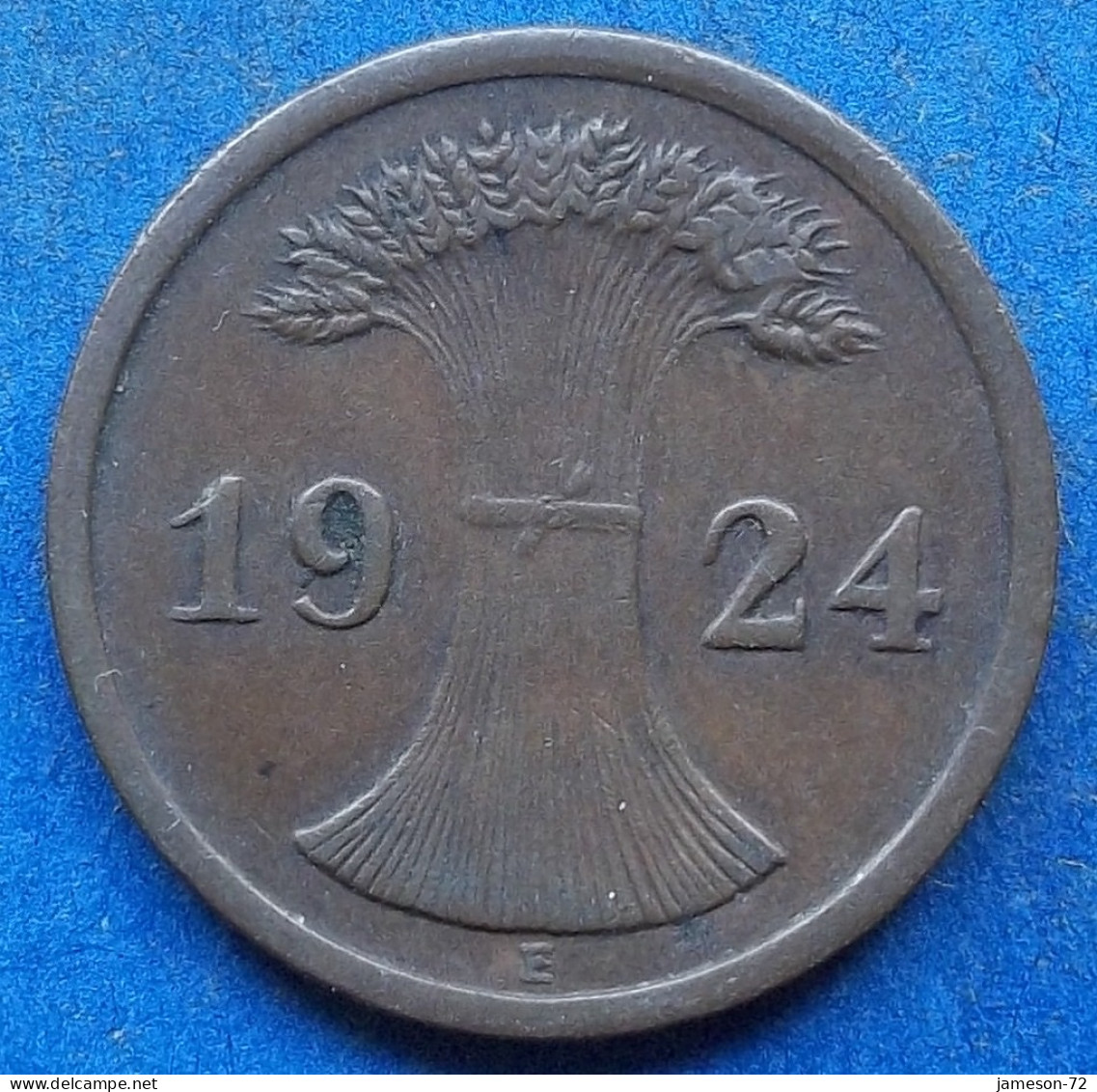 GERMANY - 2 Reichspfennig 1924 E KM# 38 Weimar Republic Reichsmark Coinage (1924-1938) - Edelweiss Coins - 2 Renten- & 2 Reichspfennig