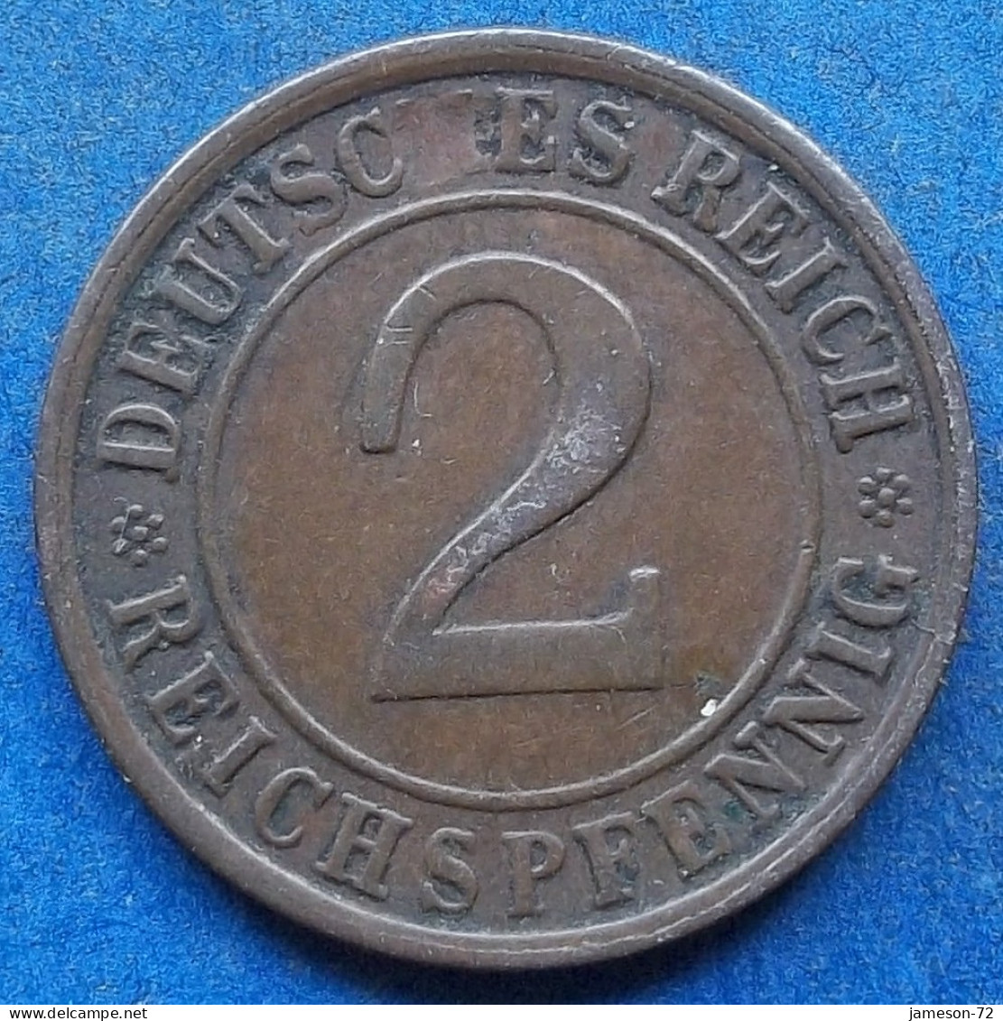 GERMANY - 2 Reichspfennig 1924 E KM# 38 Weimar Republic Reichsmark Coinage (1924-1938) - Edelweiss Coins - 2 Rentenpfennig & 2 Reichspfennig