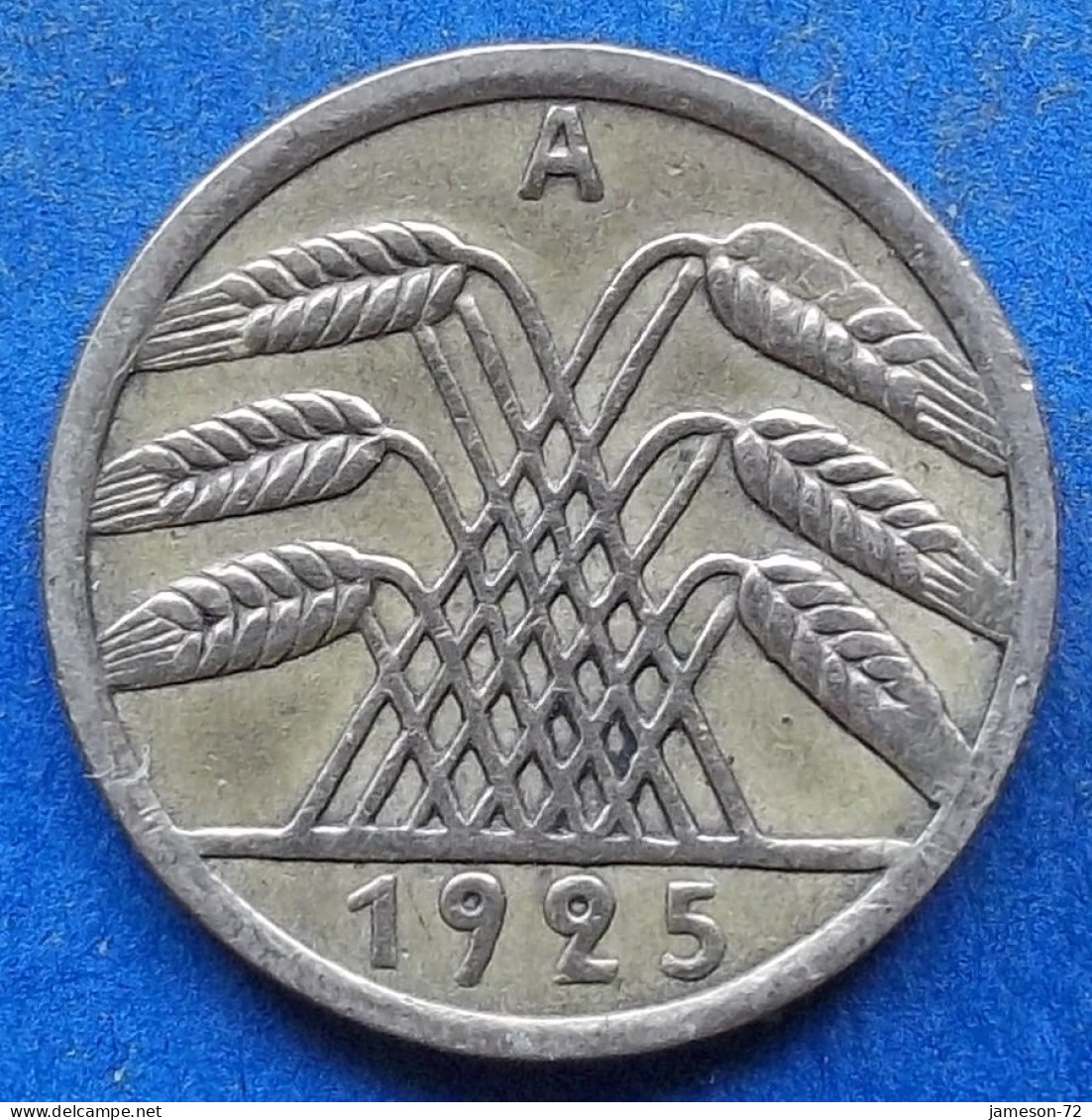 GERMANY - 5 Reichspfennig 1925 A KM# 39 Weimar Republic Reichsmark Coinage (1924-1938) - Edelweiss Coins - 5 Renten- & 5 Reichspfennig