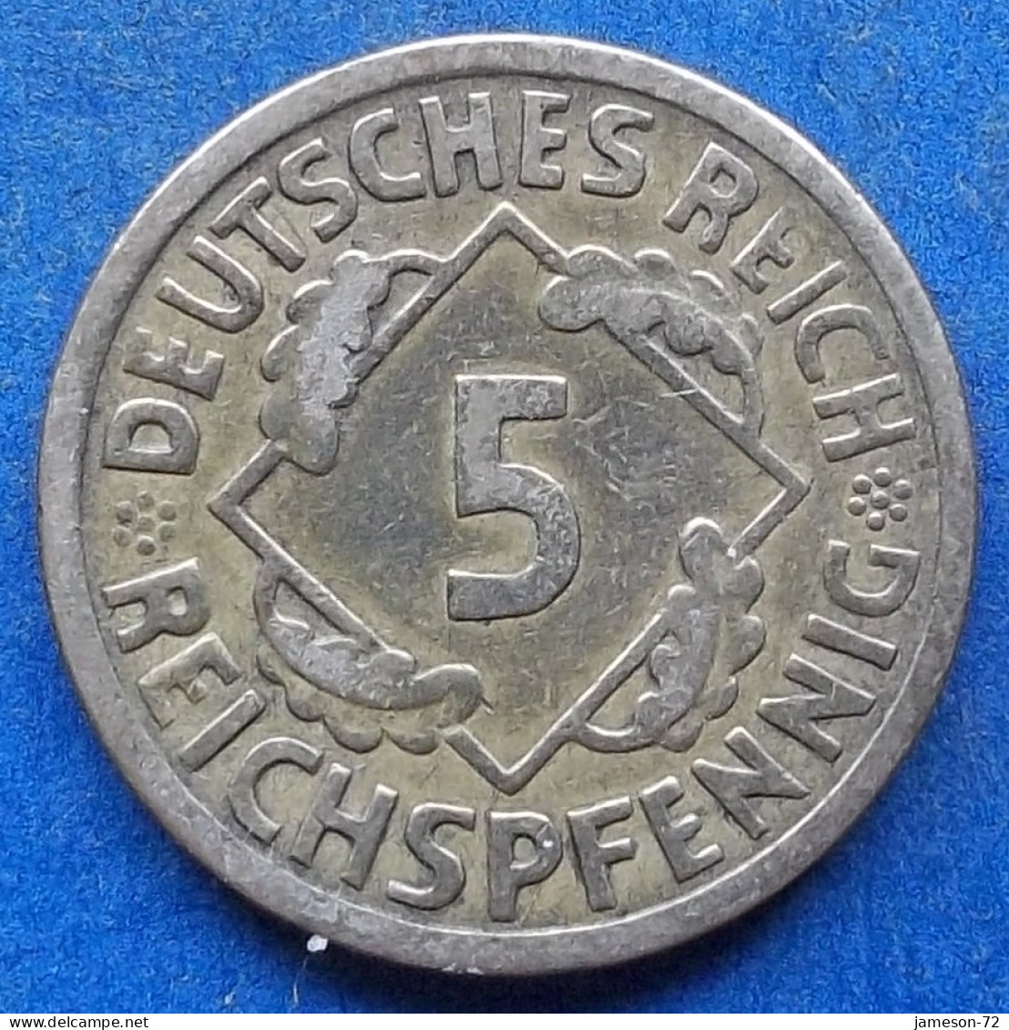 GERMANY - 5 Reichspfennig 1925 A KM# 39 Weimar Republic Reichsmark Coinage (1924-1938) - Edelweiss Coins - 5 Rentenpfennig & 5 Reichspfennig