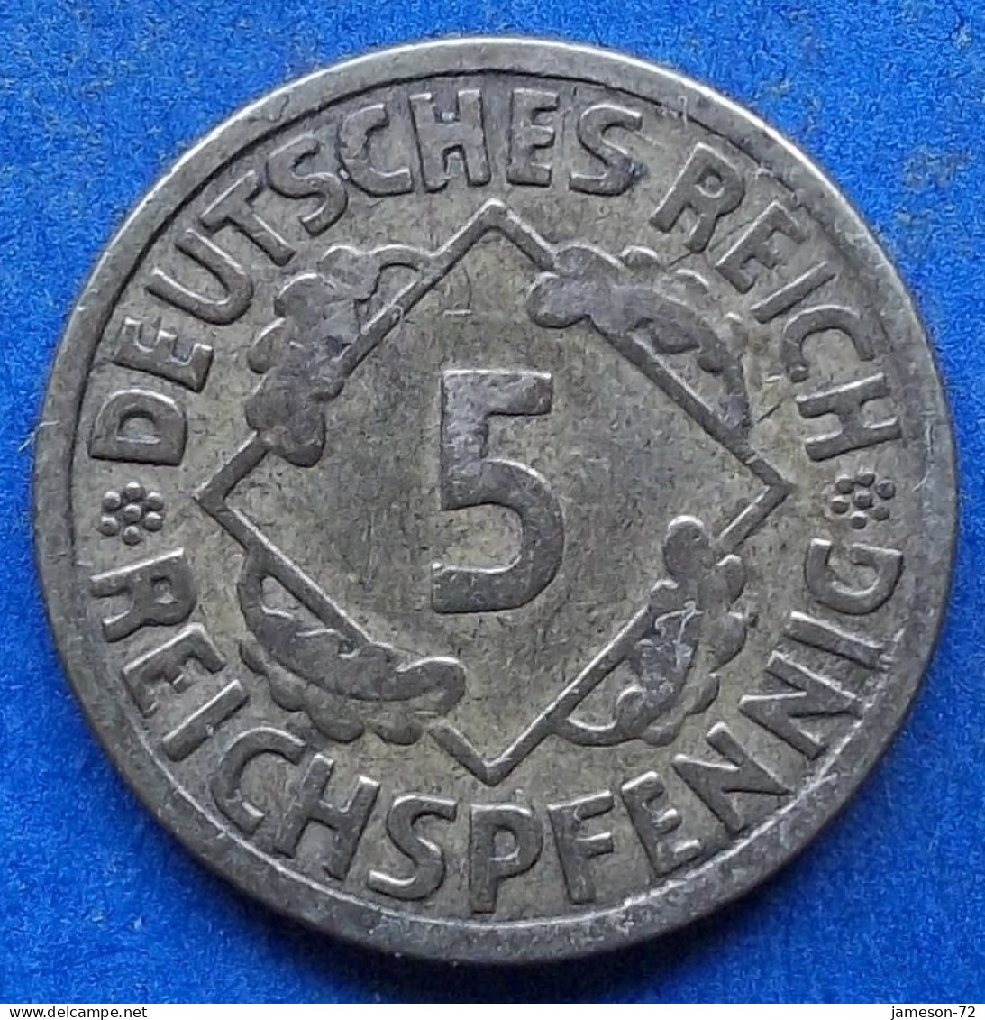 GERMANY - 5 Reichspfennig 1926 A KM# 39 Weimar Republic Reichsmark Coinage (1924-1938) - Edelweiss Coins - 5 Rentenpfennig & 5 Reichspfennig