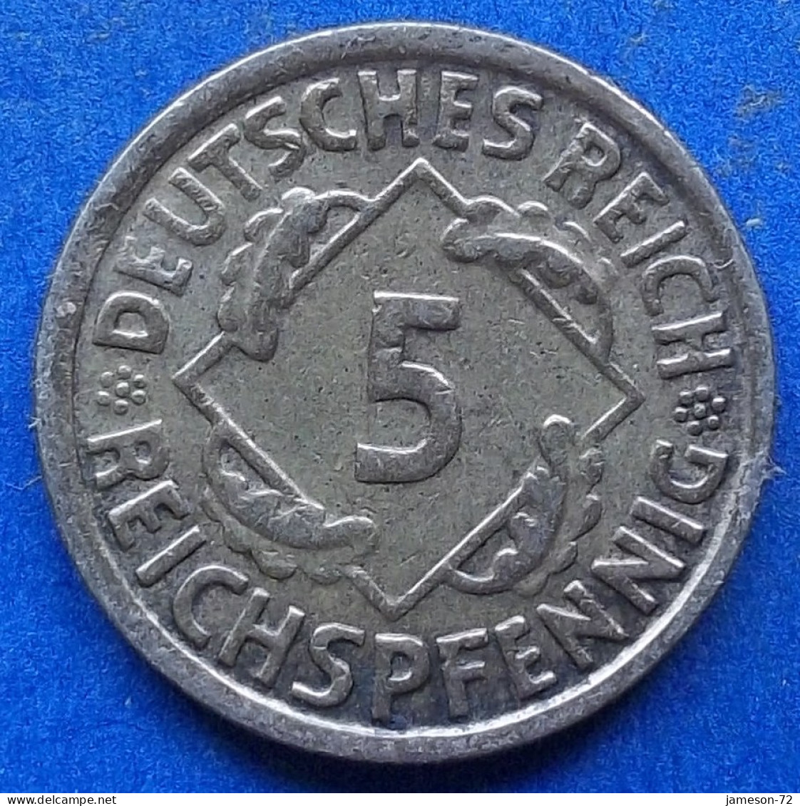 GERMANY - 5 Reichspfennig 1936 D KM# 39 Weimar Republic Reichsmark Coinage (1924-1938) - Edelweiss Coins - 5 Rentenpfennig & 5 Reichspfennig