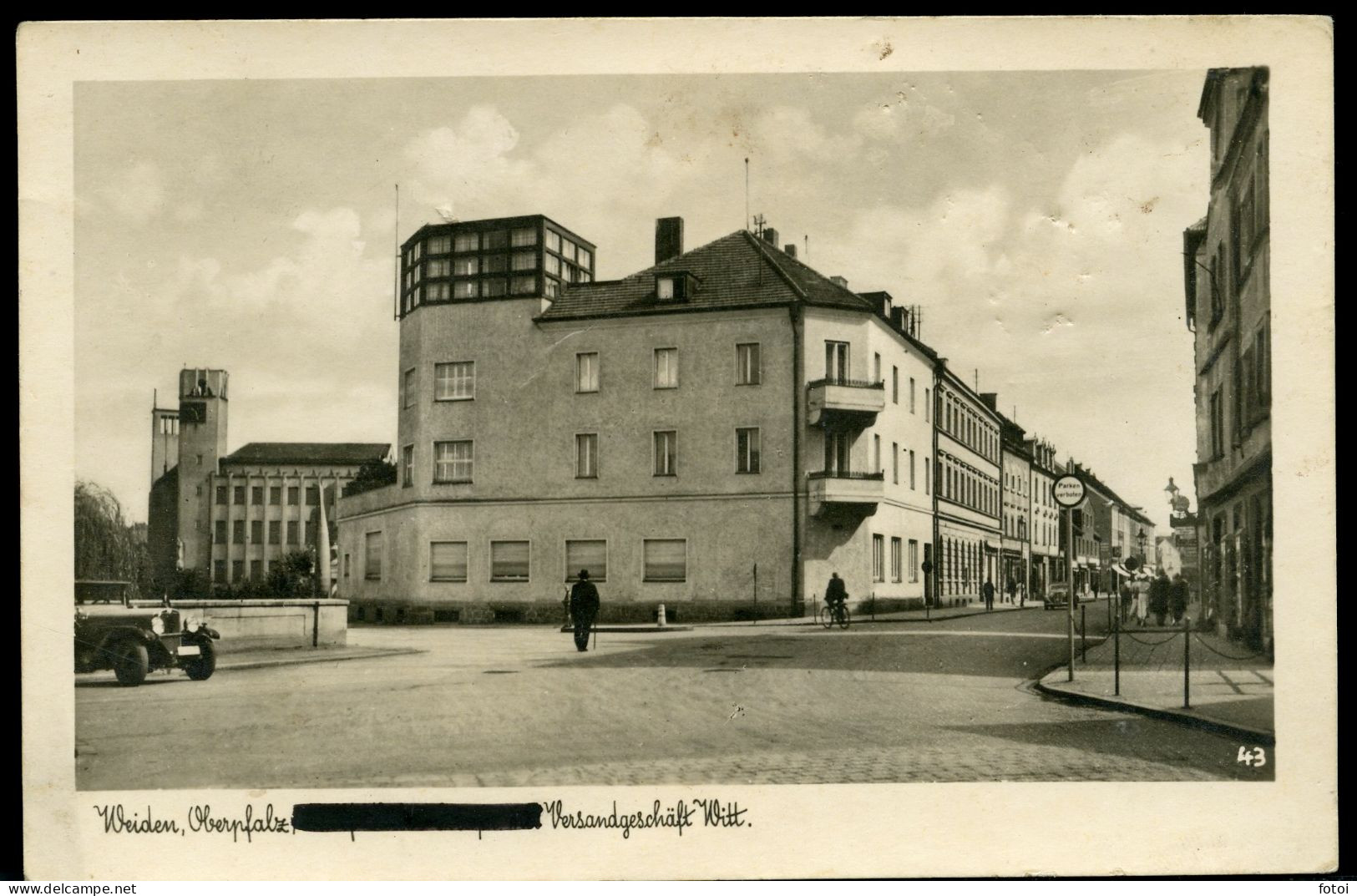 OLD POSTCARD WEIDEN GERMANY CAR - Weiden I. D. Oberpfalz