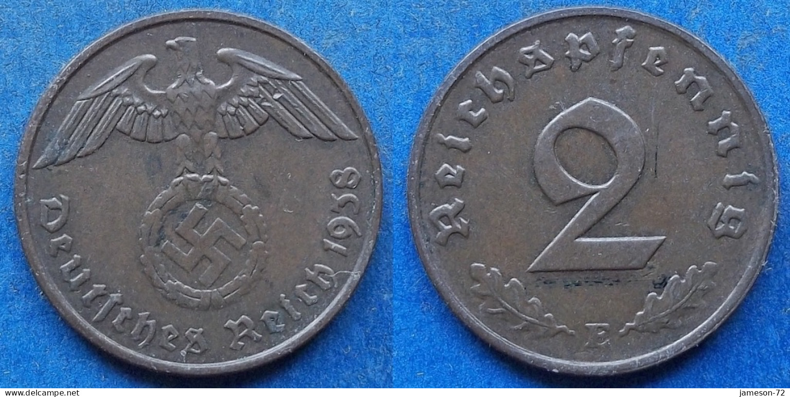 GERMANY - 2 Reichspfennig 1938 E KM# 90 III Reich (1933-1945) - Edelweiss Coins - 2 Reichspfennig