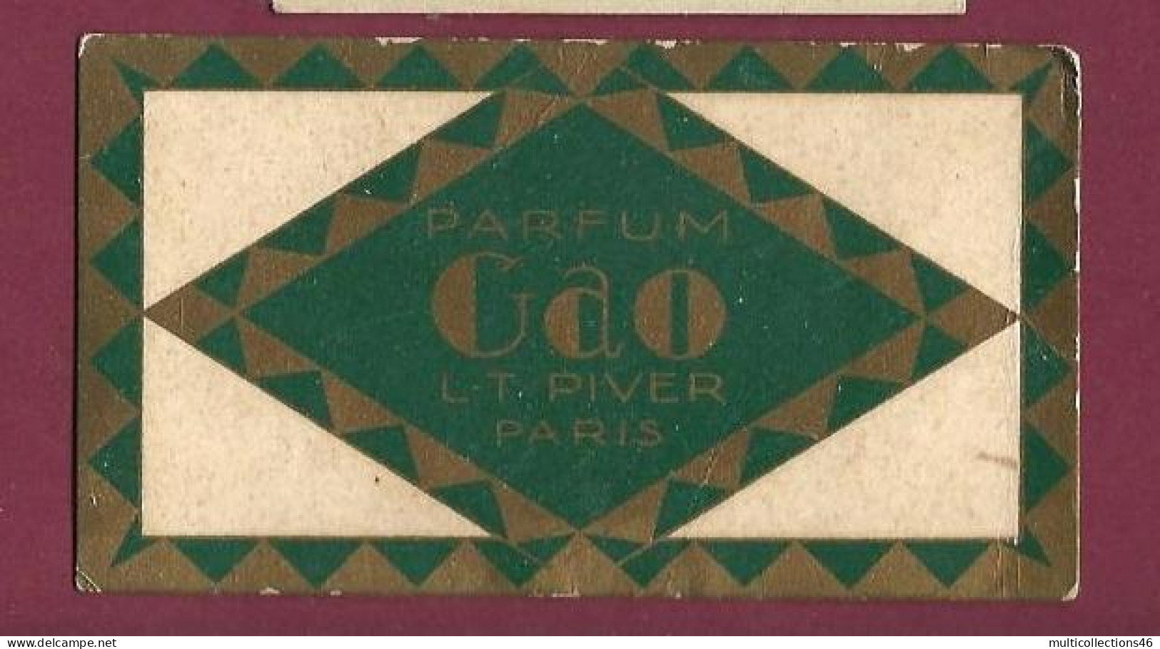 010923A - CARTE PARFUMEE - GAO LT PIVER Paris - Calendrier Semestre 1930 Et 1931 - Anciennes (jusque 1960)