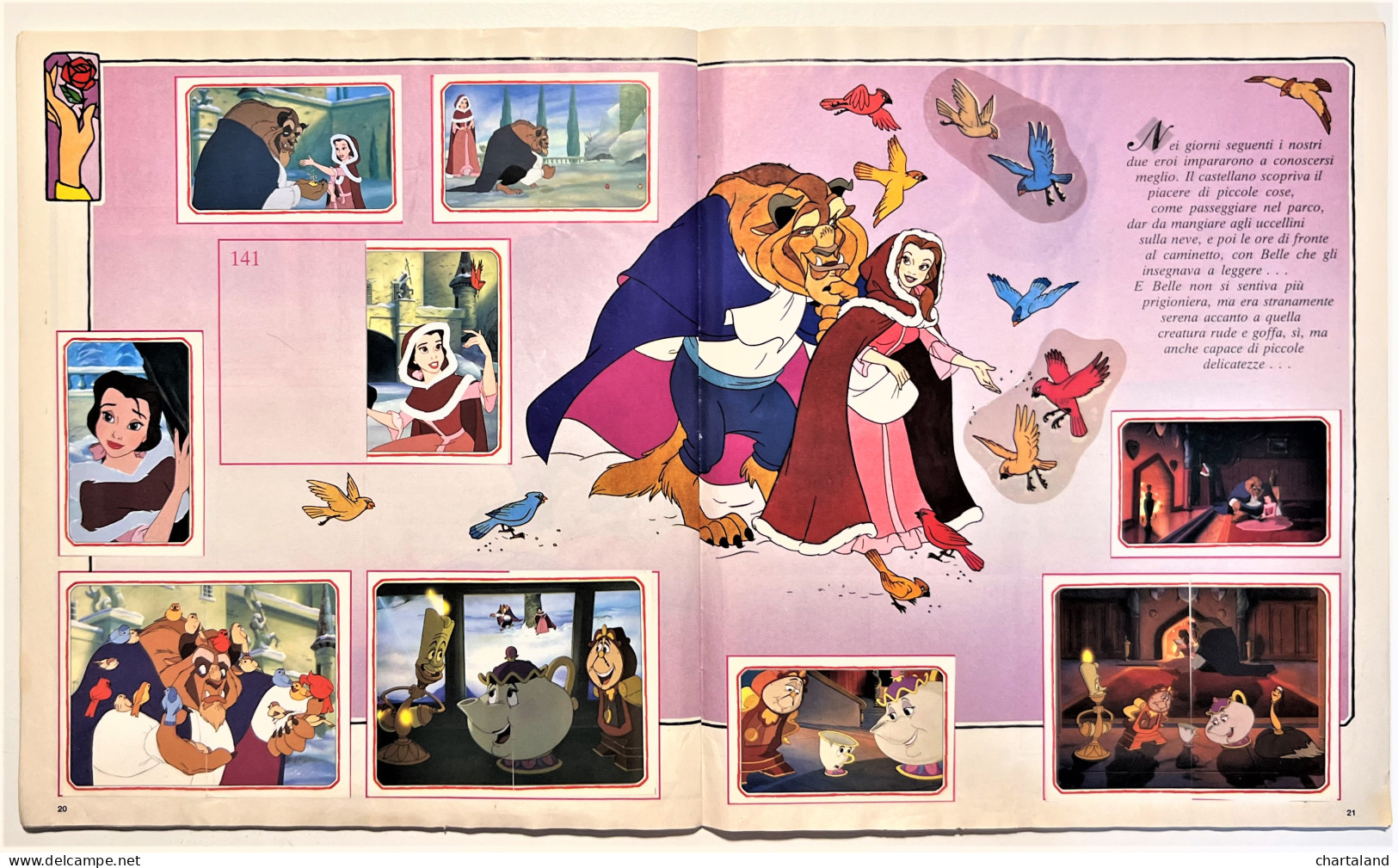 Album Figurine Panini Disney - La Bella E Bestia - Ed. 1992 - Autres & Non Classés