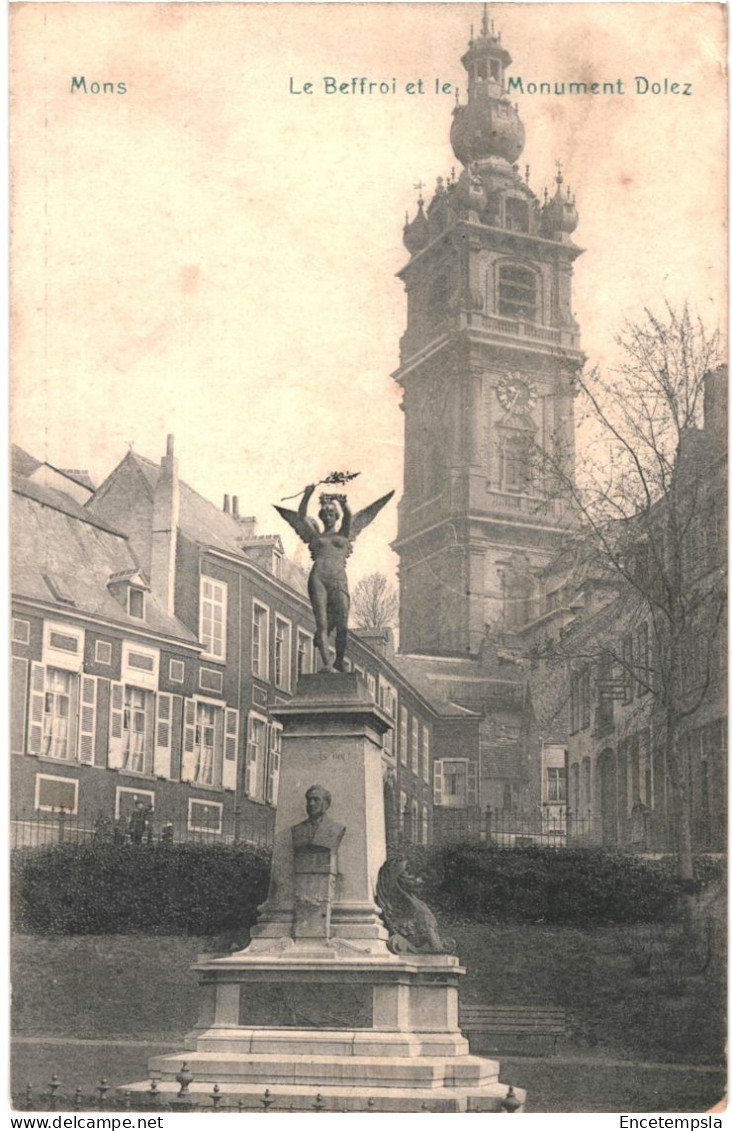 CPA   Carte Postale Belgique Mons Monument Dolez Et Beffroi  1909 VM71014 - Mons