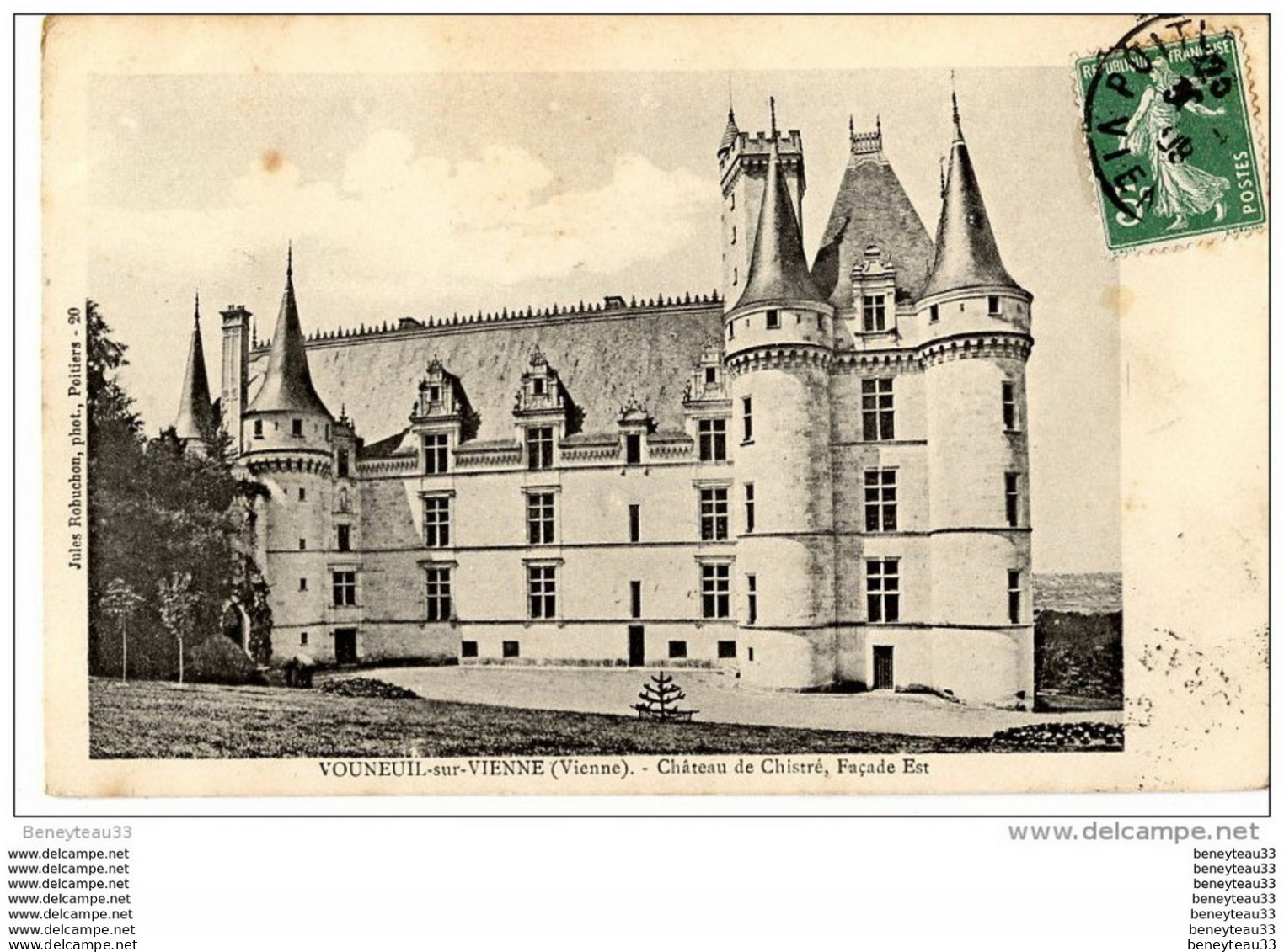 CPA (Réf : H464) VOUNEUIL-sur-VIENNE (VIENNE 86) Château De Chistré, Façade Est - Vouneuil Sur Vienne