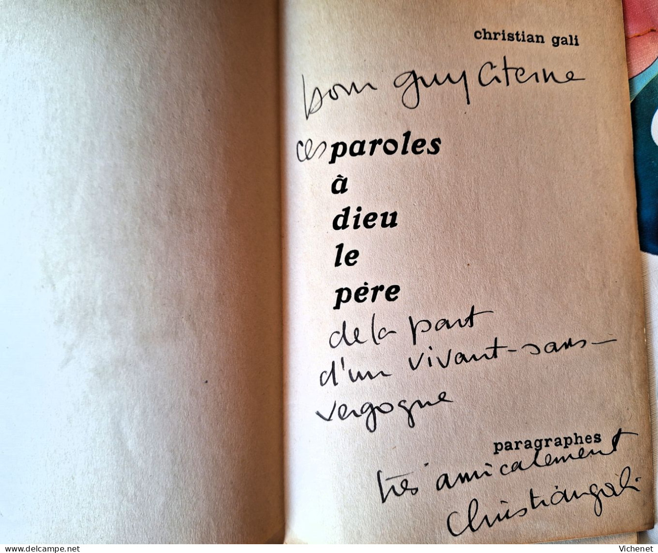 Christian Gali - Paroles à Dieu Le Père  (Dédicace De L'auteur, 300 Exemplaires) - Auteurs Français