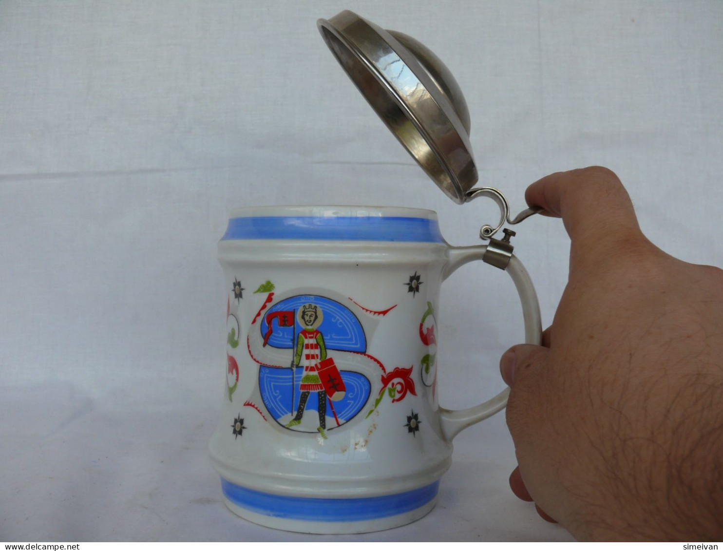 Beautiful Vintage Porcelain Mug Hollohaza Hungary #1501 - Tasses