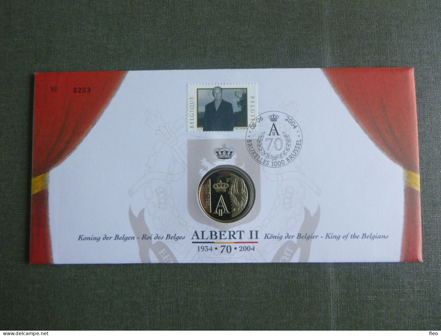 BELG.2004 3289 Numisletter TB, Muntbrief :  Koning Albert II, 70 Jaar - Le Roi Albert II, 70 - Numisletter