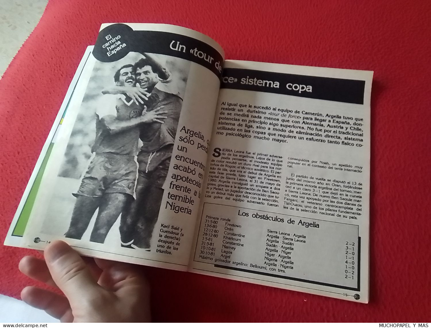 ANTIGUA REVISTA MAGAZINE FÚTBOL 24 SELECCIONES DE ORO ESPAÑA 82 Nº 22 ARGELIA BELLOUMI...ETC ALGERIA ALGÉRIE 1982 SOCCER - [4] Themen