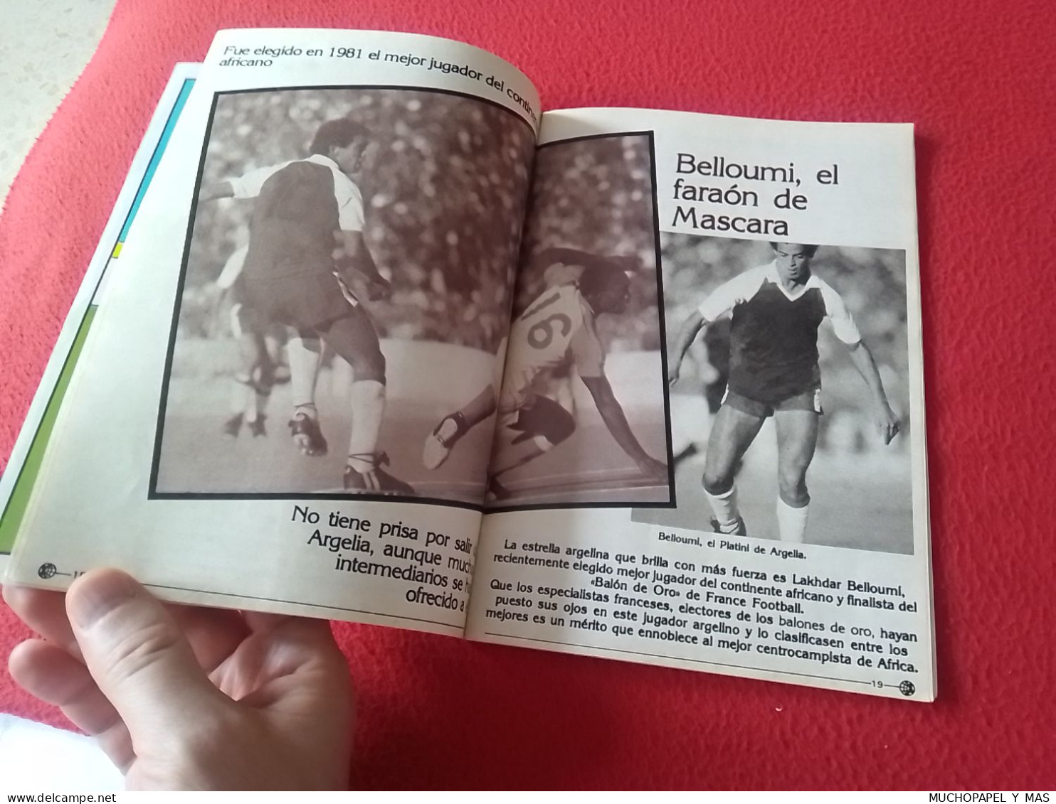 ANTIGUA REVISTA MAGAZINE FÚTBOL 24 SELECCIONES DE ORO ESPAÑA 82 Nº 22 ARGELIA BELLOUMI...ETC ALGERIA ALGÉRIE 1982 SOCCER