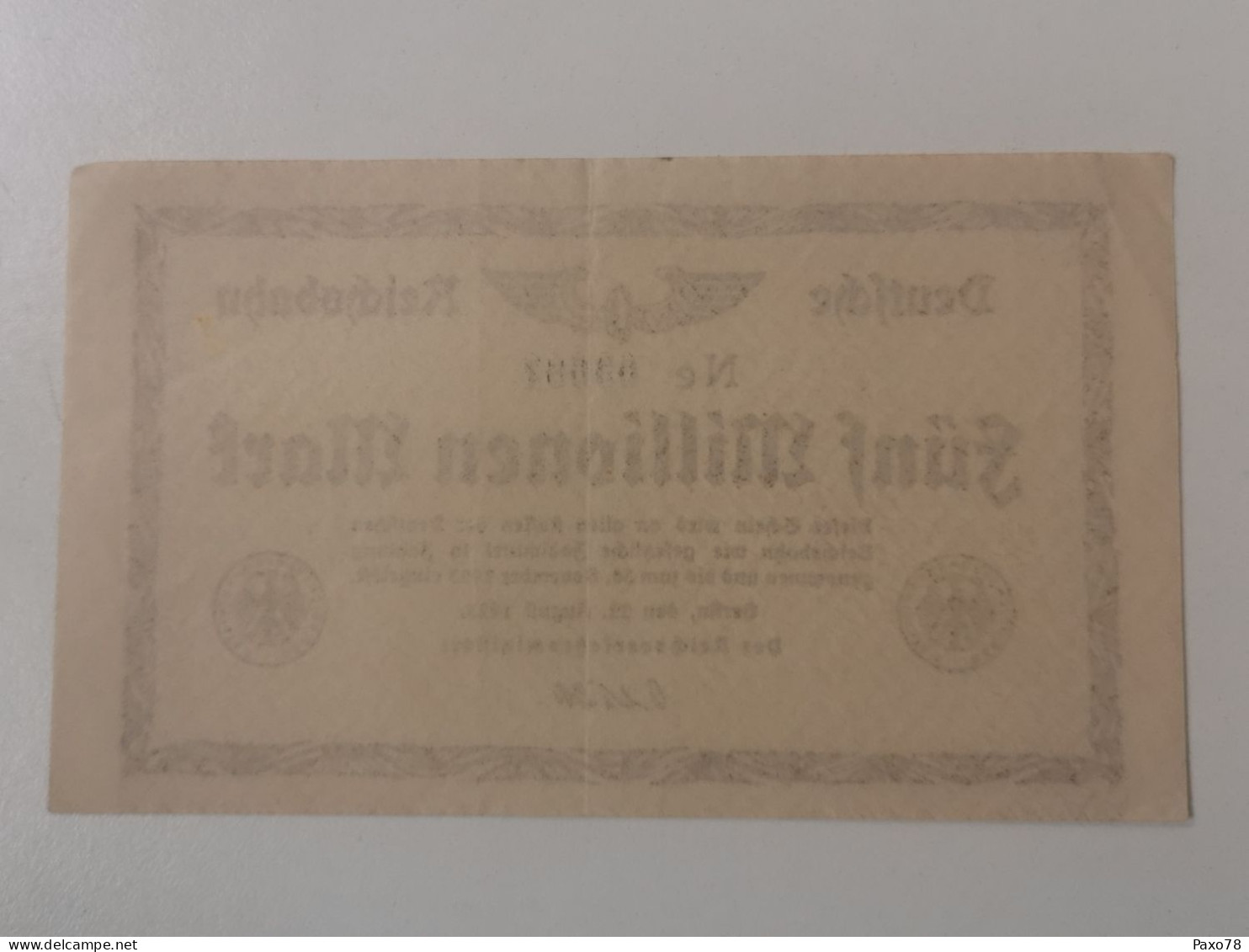 Allemagne, Funf Million Mark 1923 - 5 Miljoen Mark