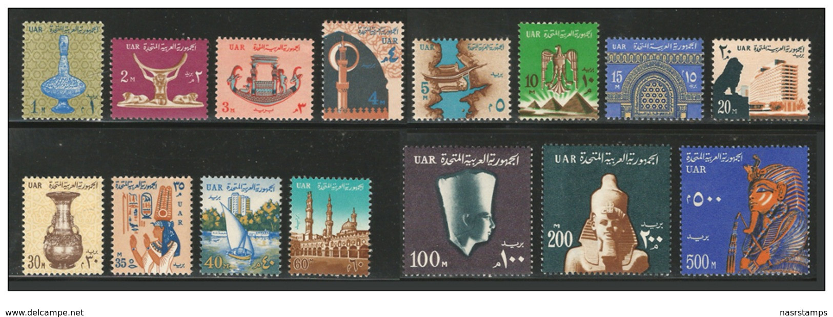 Egypt - 1964-1967 - ( Definitive Issue ) - Complete Set - MNH (**) - Egiptología