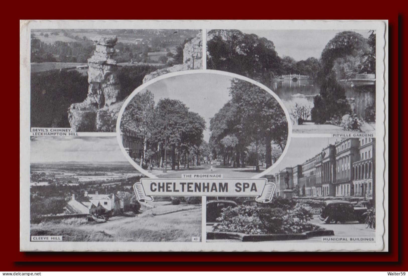 1961 UK Great Britain Postcard Multiview Cheltenham Sent To Scotland 2scans - Cheltenham