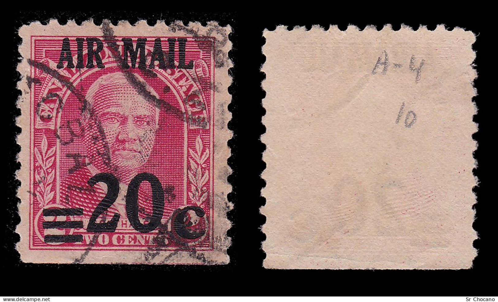 CANAL ZONE AIR POST.1929.20c On 2c.SCOTT C5.USED - Canal Zone