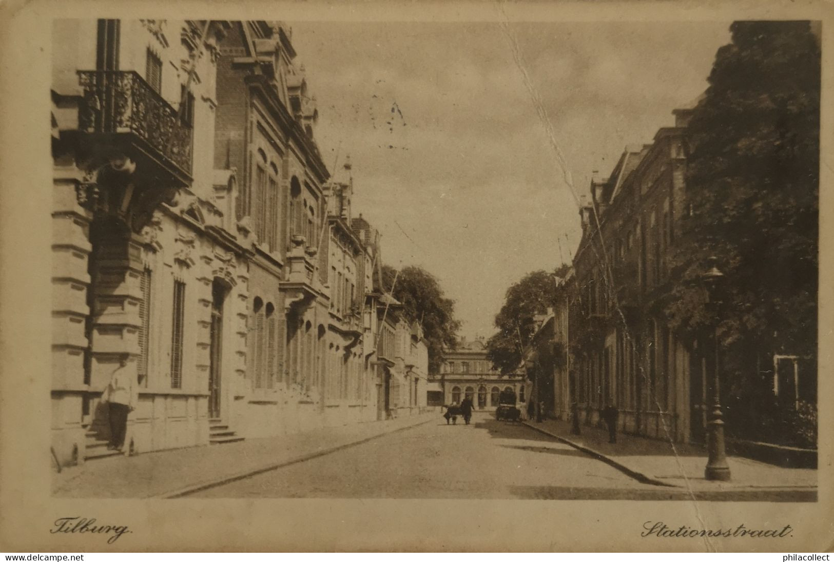 Tilburg (N-Br.) Stationsstraat (FLINKE VOUW) 1915 - Tilburg