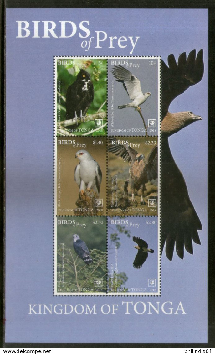Tonga 2018 Birds Of Prey Eagle Wildlife Sheetlet MNH # 9074 - Aigles & Rapaces Diurnes