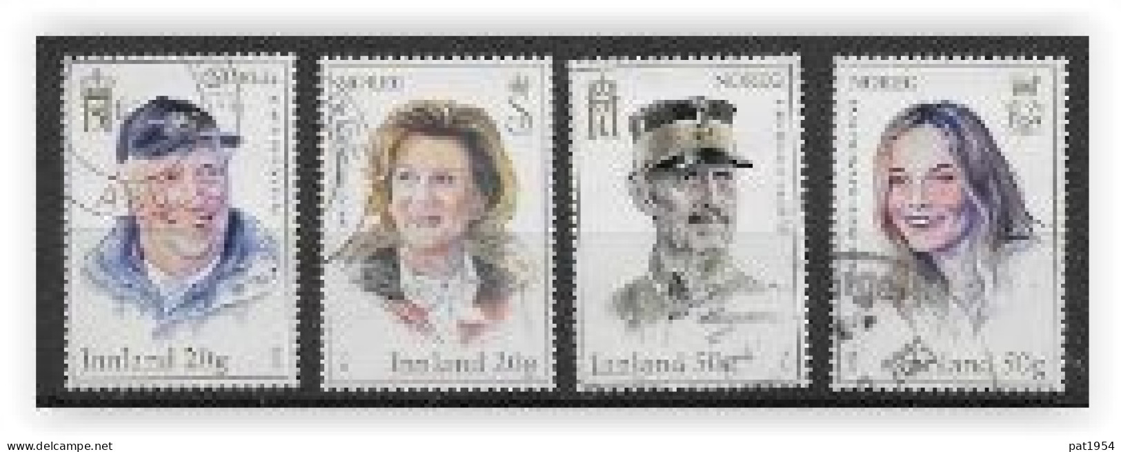 Norvège 2022 N°2010/2013 Oblitérés Rois Et Reines - Used Stamps