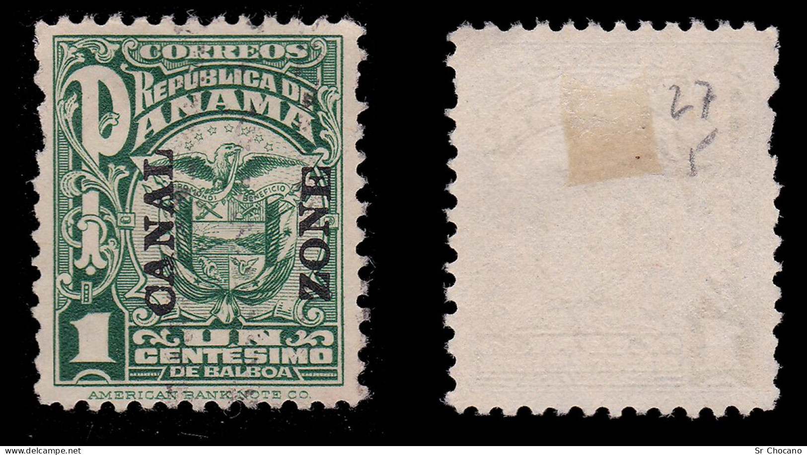 CANAL ZONE.1924.Coat Arms.1c.SCOTT 68.USED - Zona Del Canale / Canal Zone
