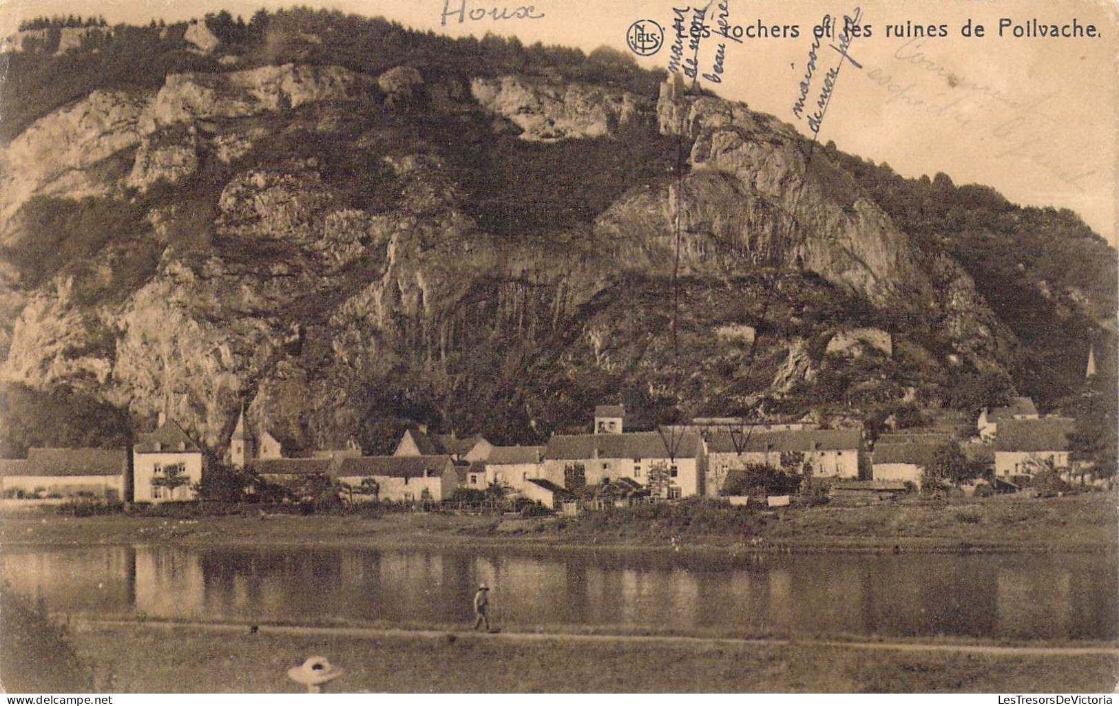 BELGIQUE - Houx - Les Rochers Et Les Ruines De Poilvache - Carte Postale Ancienne - Yvoir