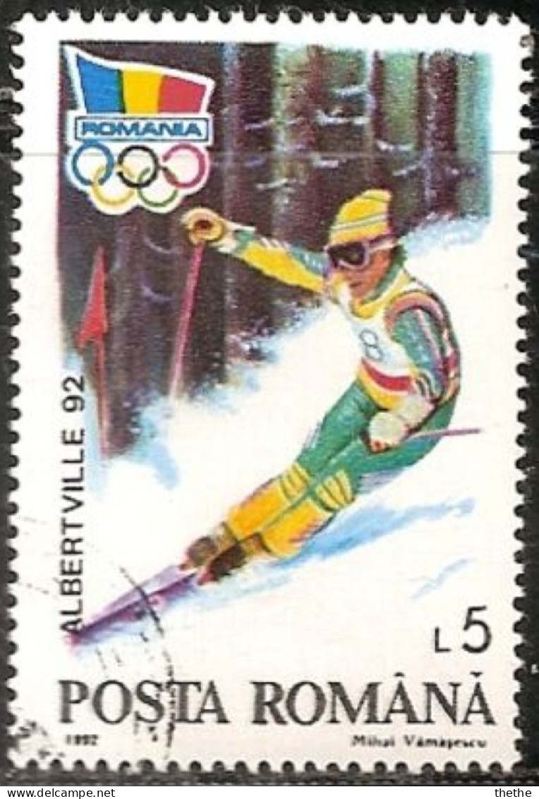 ROUMANIE - Ski Alpin  - Jeux Olympiques-Albertville - Oblitérés