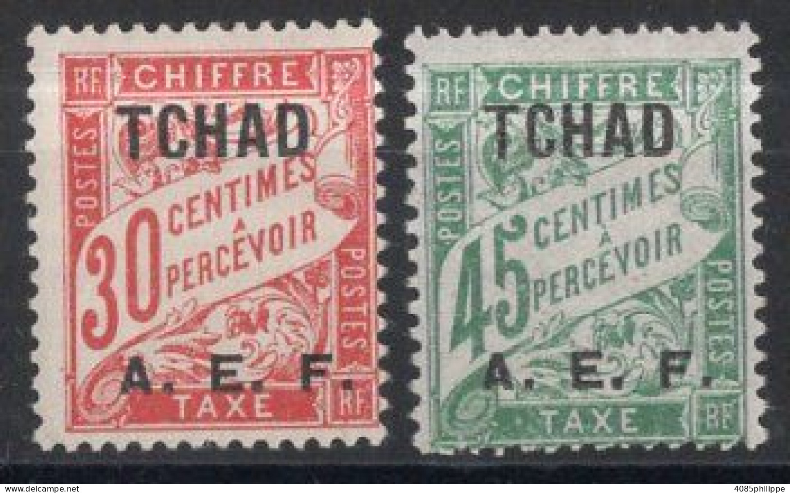 TCHAD Timbres-taxe N°5* & 6* Neufs Charnières TB Cote 3€25 - Neufs